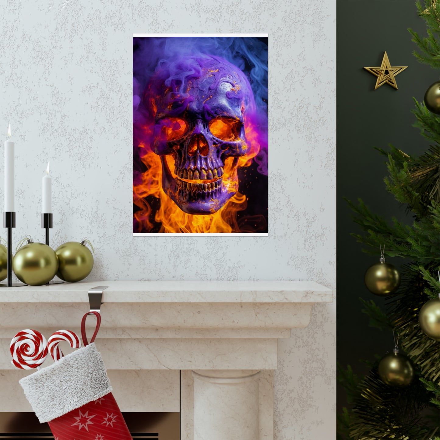 Premium Matte Vertical Posters Macro Skull 1