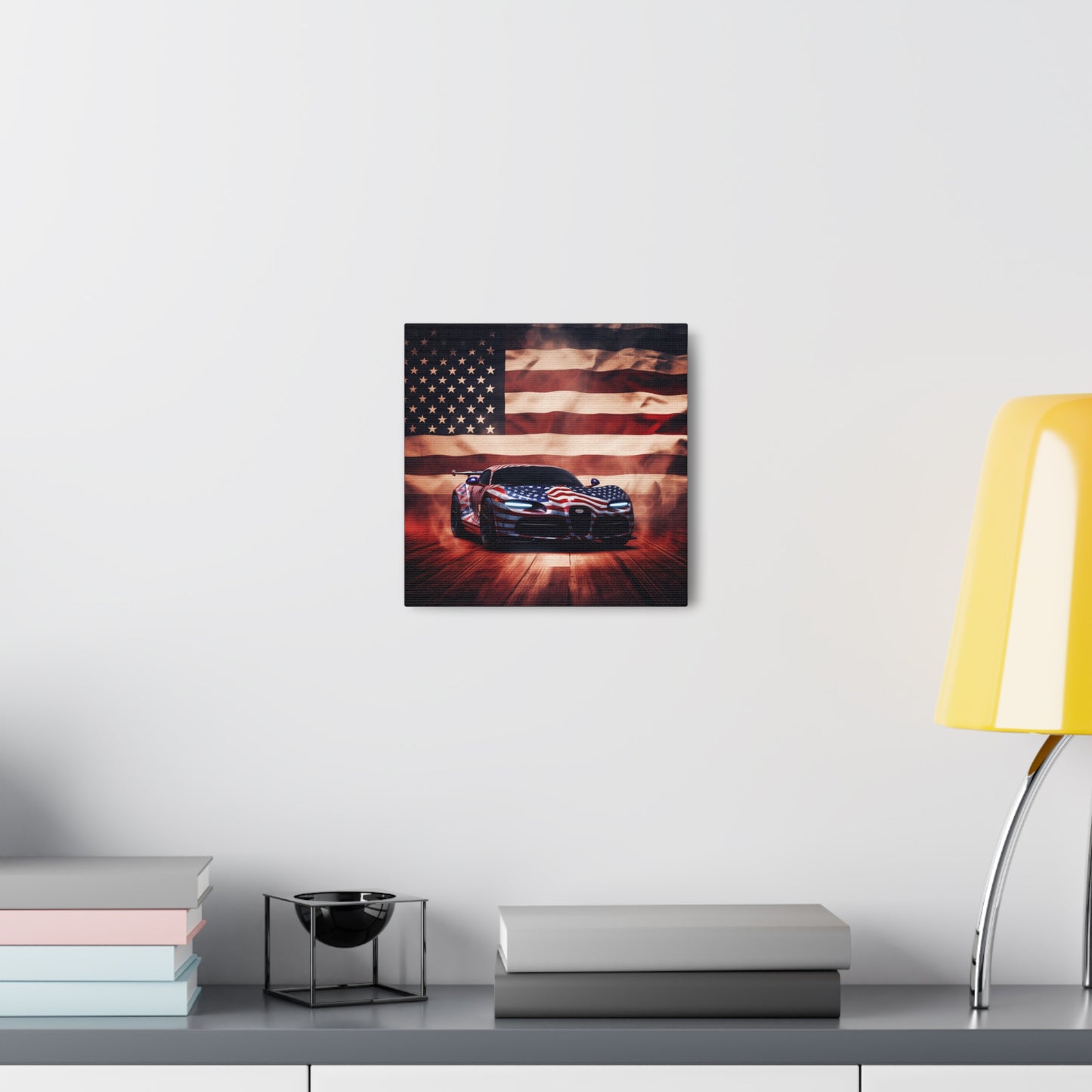 Canvas Gallery Wraps Abstract American Flag Background Bugatti 2