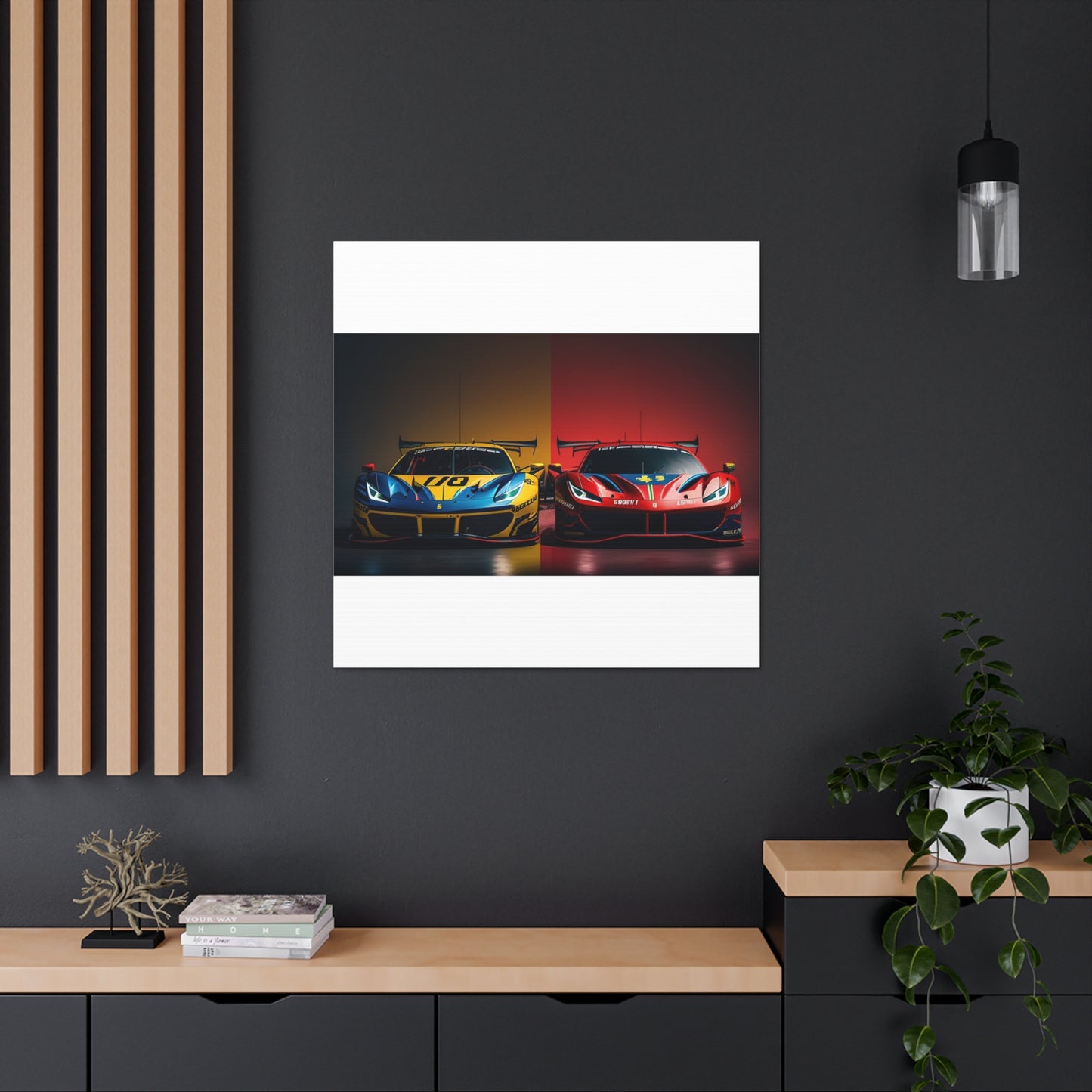 Canvas Gallery Wraps Ferrari Red Blue 3