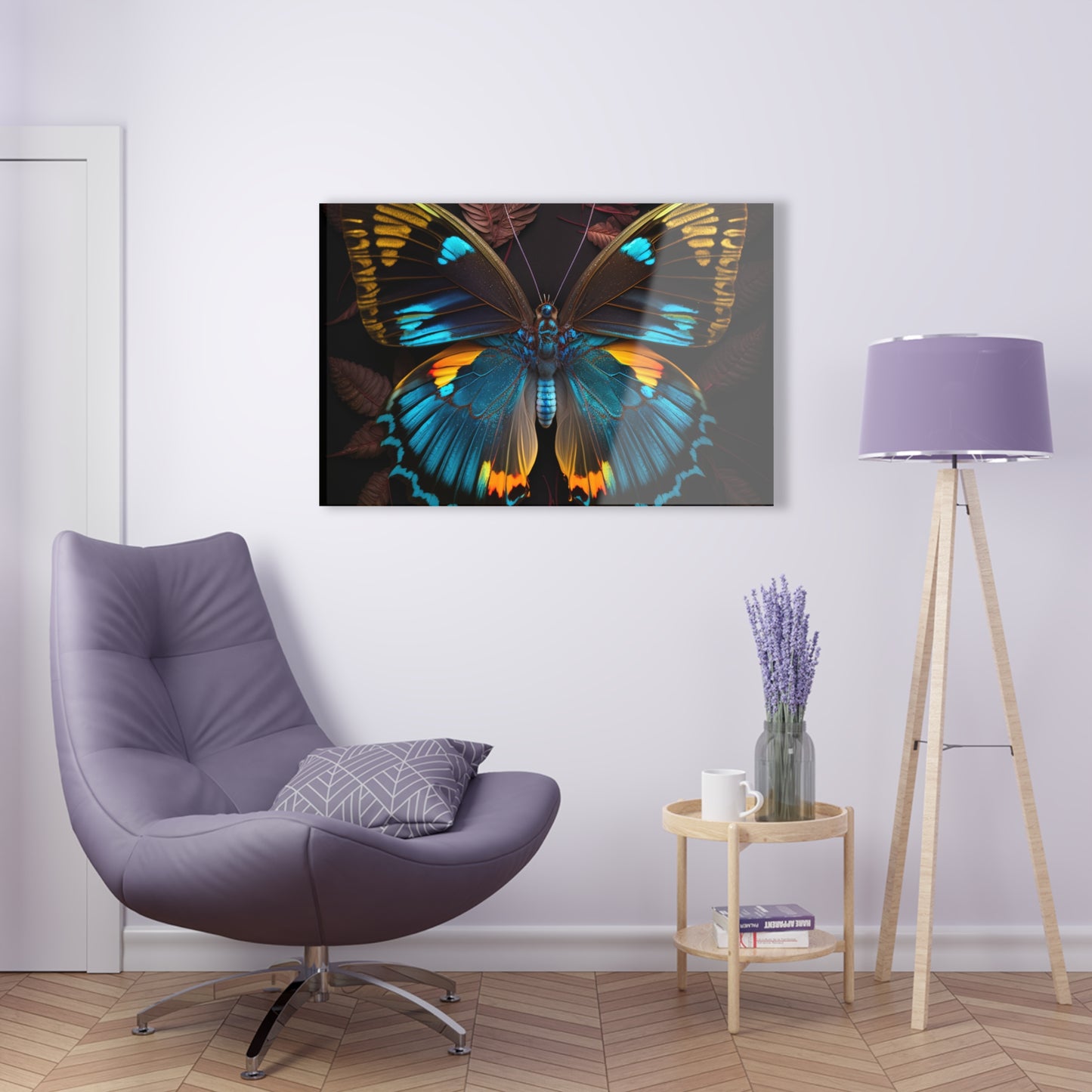 Acrylic Prints Neon Butterfly Flair 1