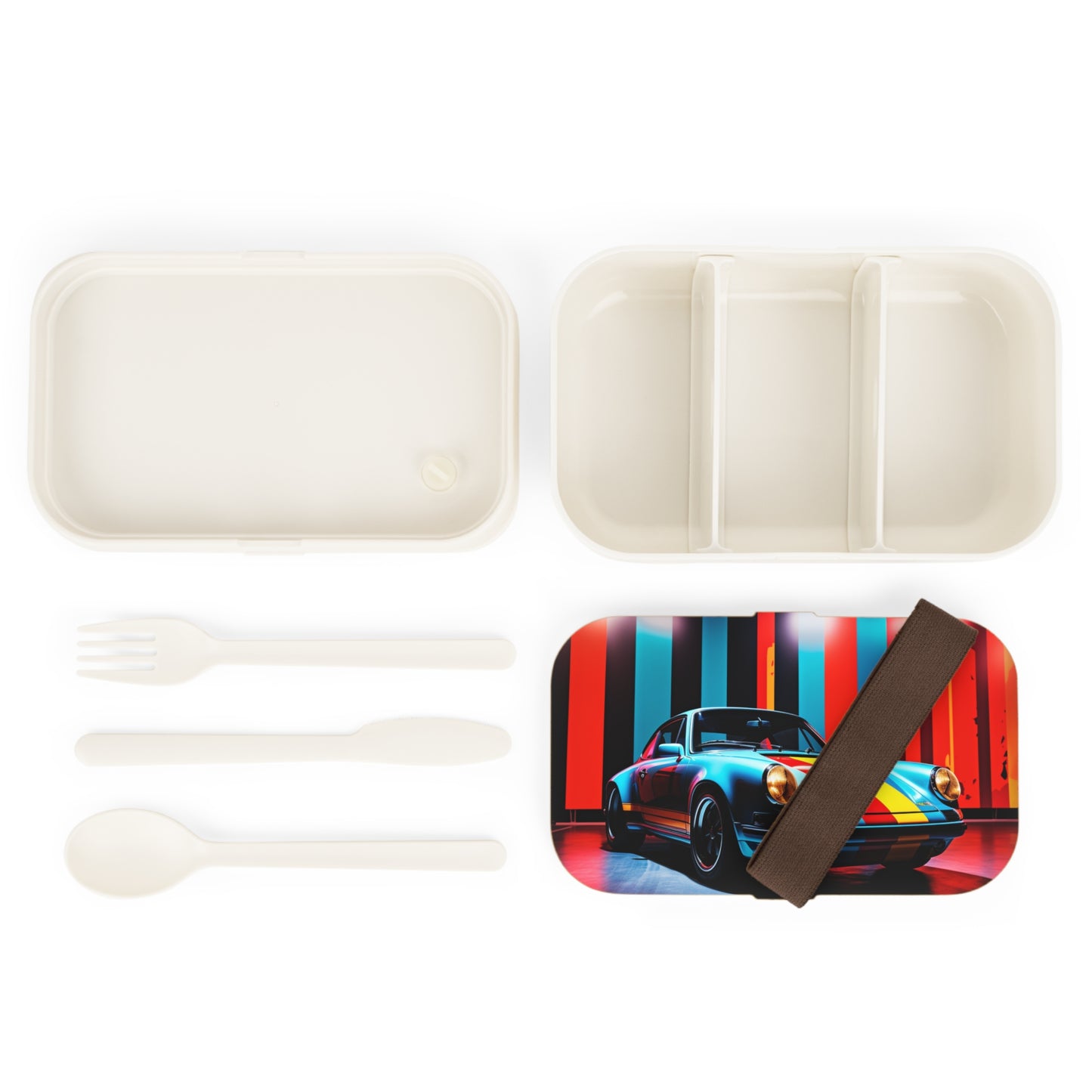 Bento Lunch Box Macro American Flag Porsche 3