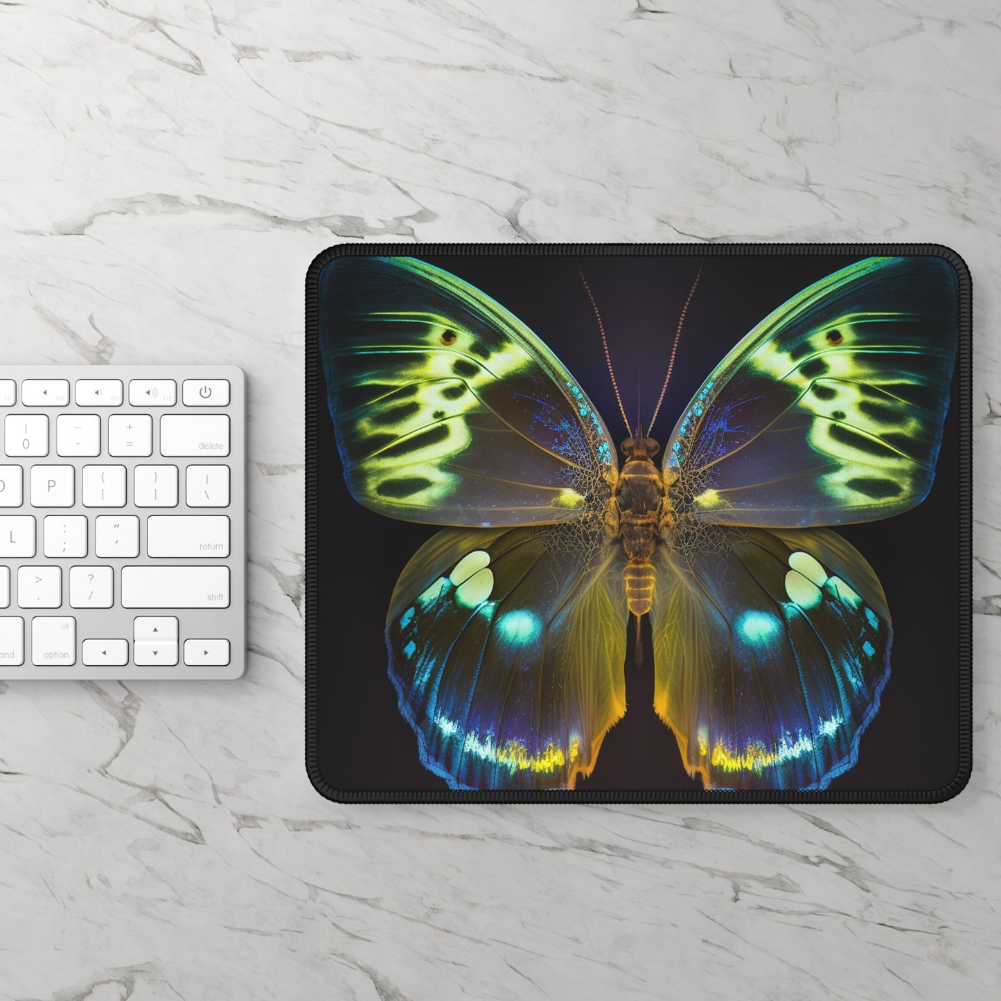 Gaming Mouse Pad  Neon Hue Butterfly 1