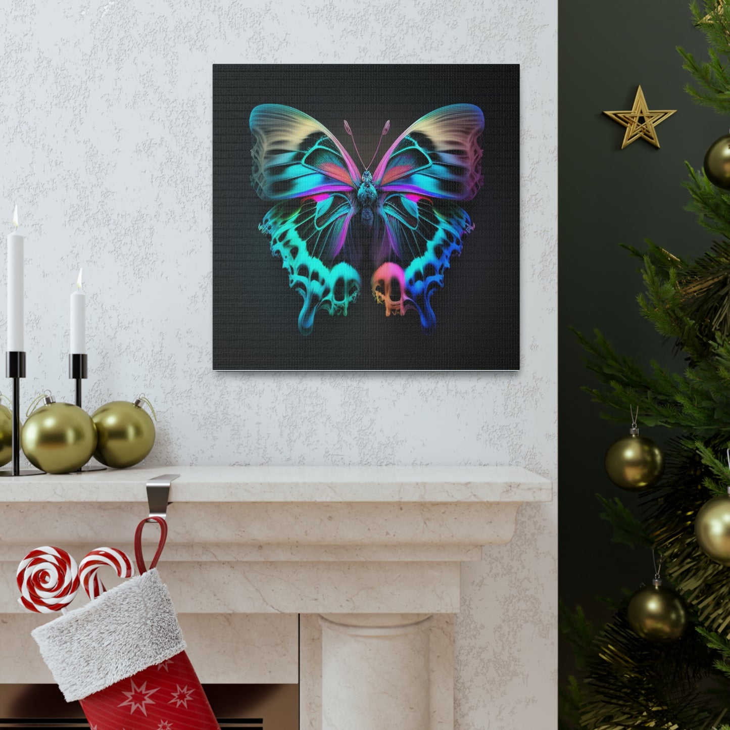 Canvas Gallery Wraps Neon Butterfly Fusion 2