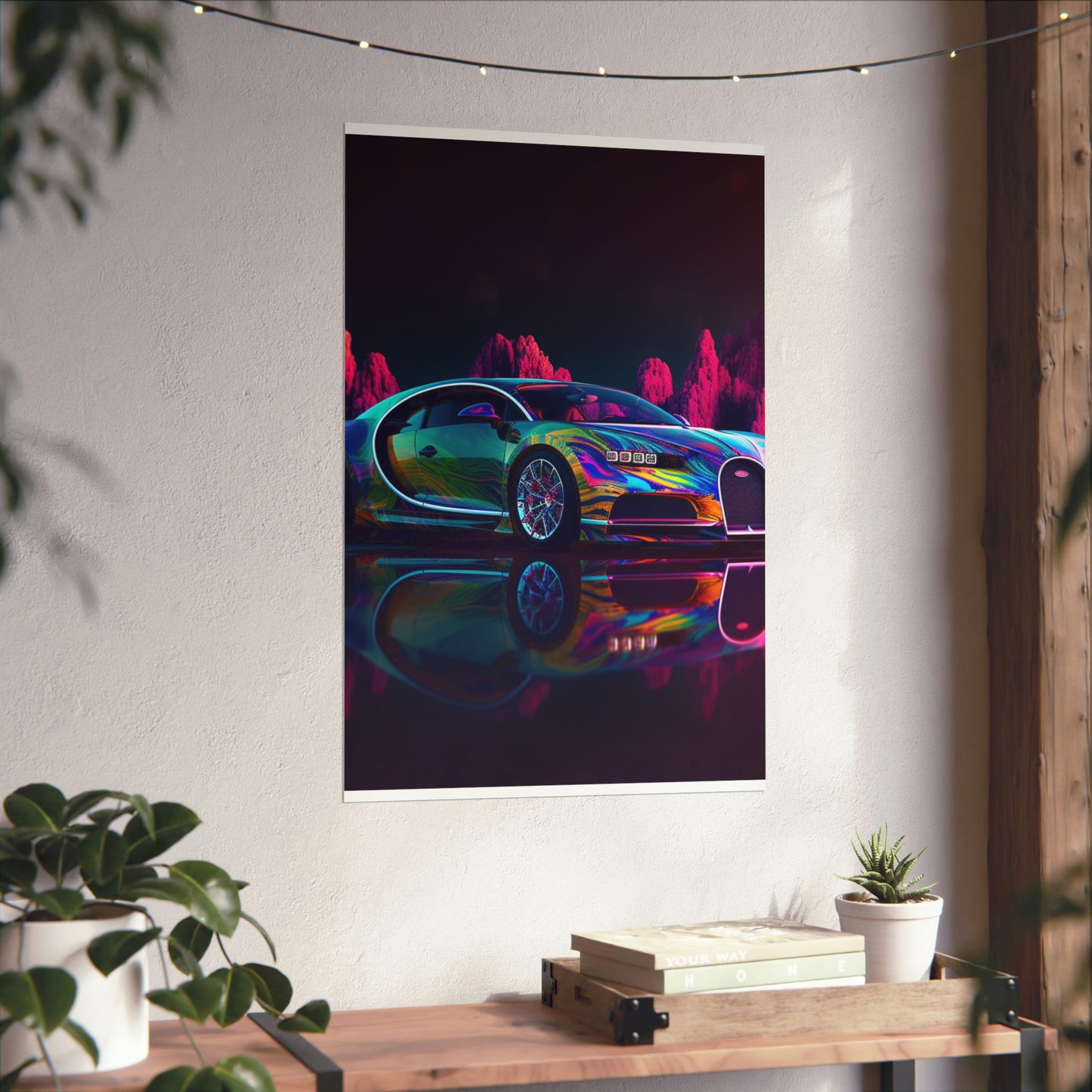 Premium Matte Vertical Posters Florescent Bugatti Flair 2