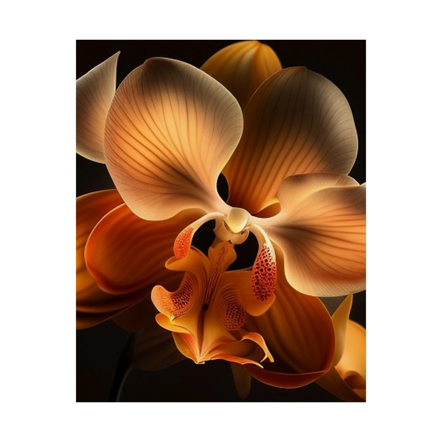 Premium Matte Vertical Posters Orange Orchid 2