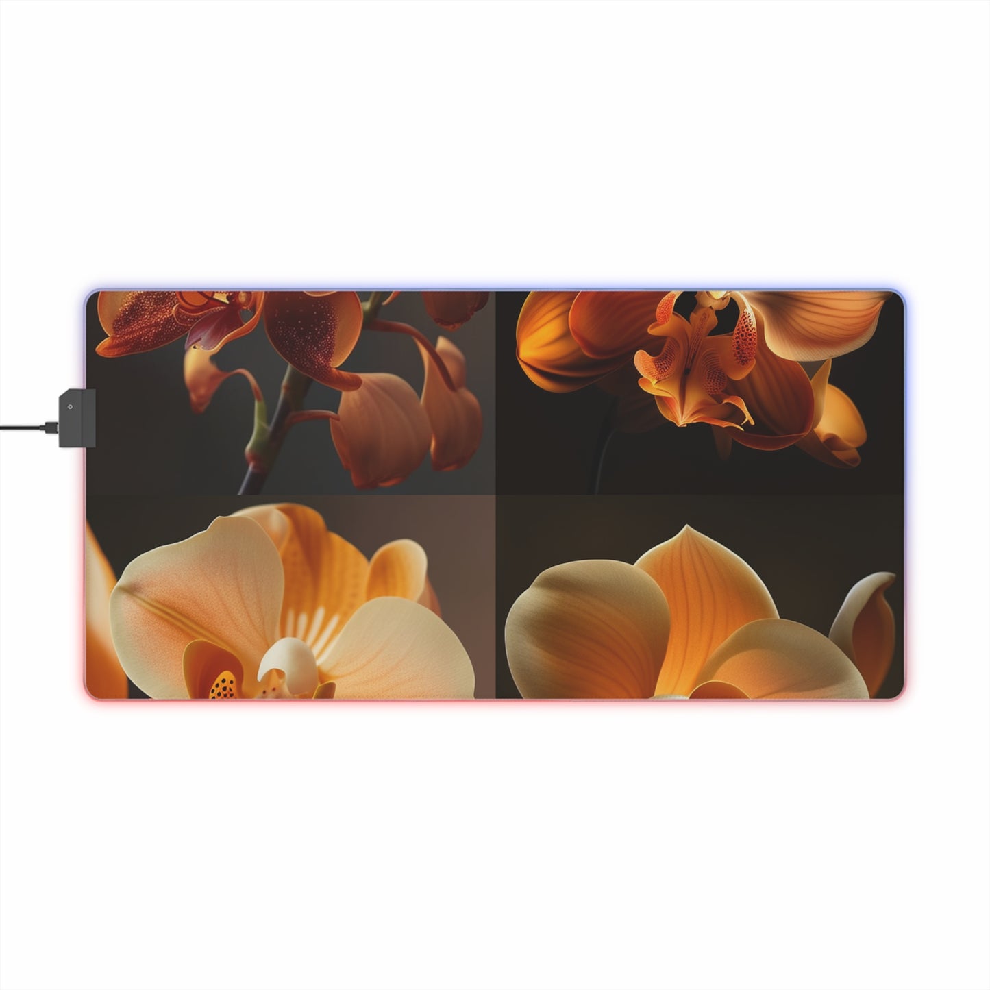 LED Gaming Mouse Pad Orange Orchid 5