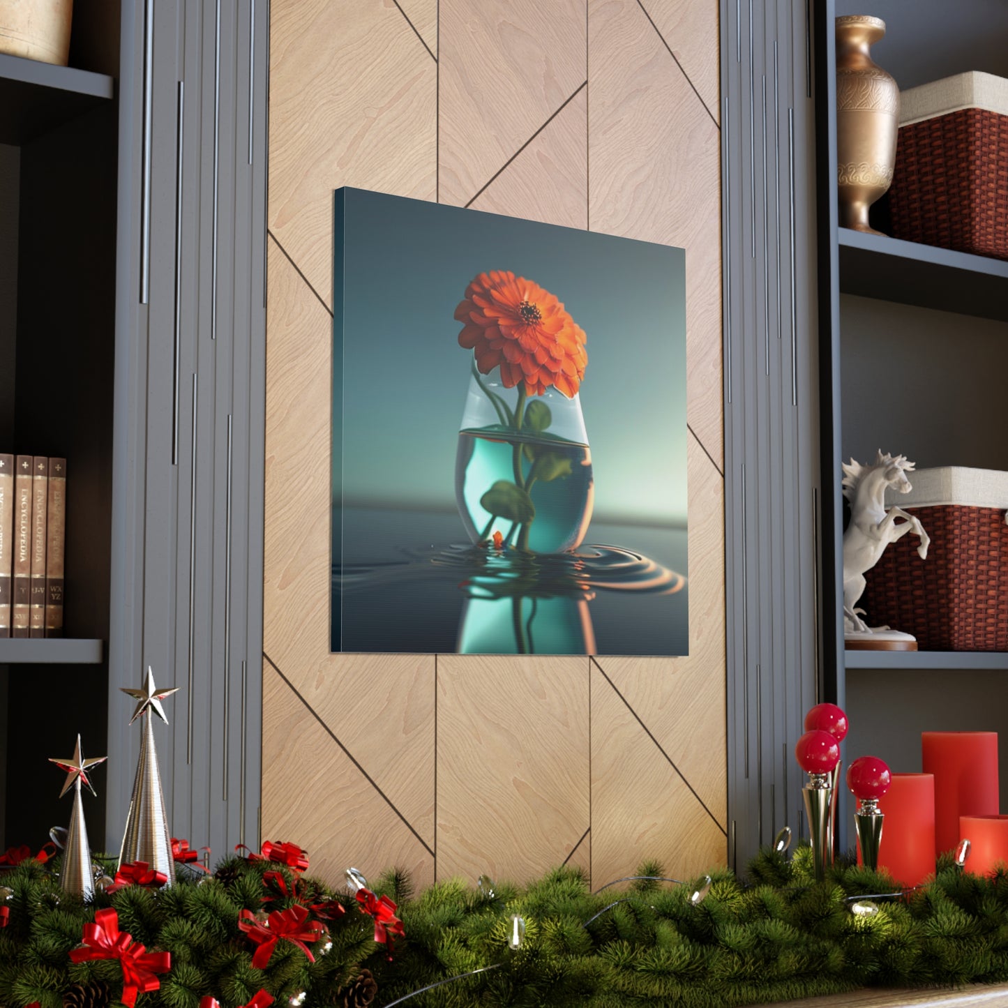 Canvas Gallery Wraps Orange Zinnia 1
