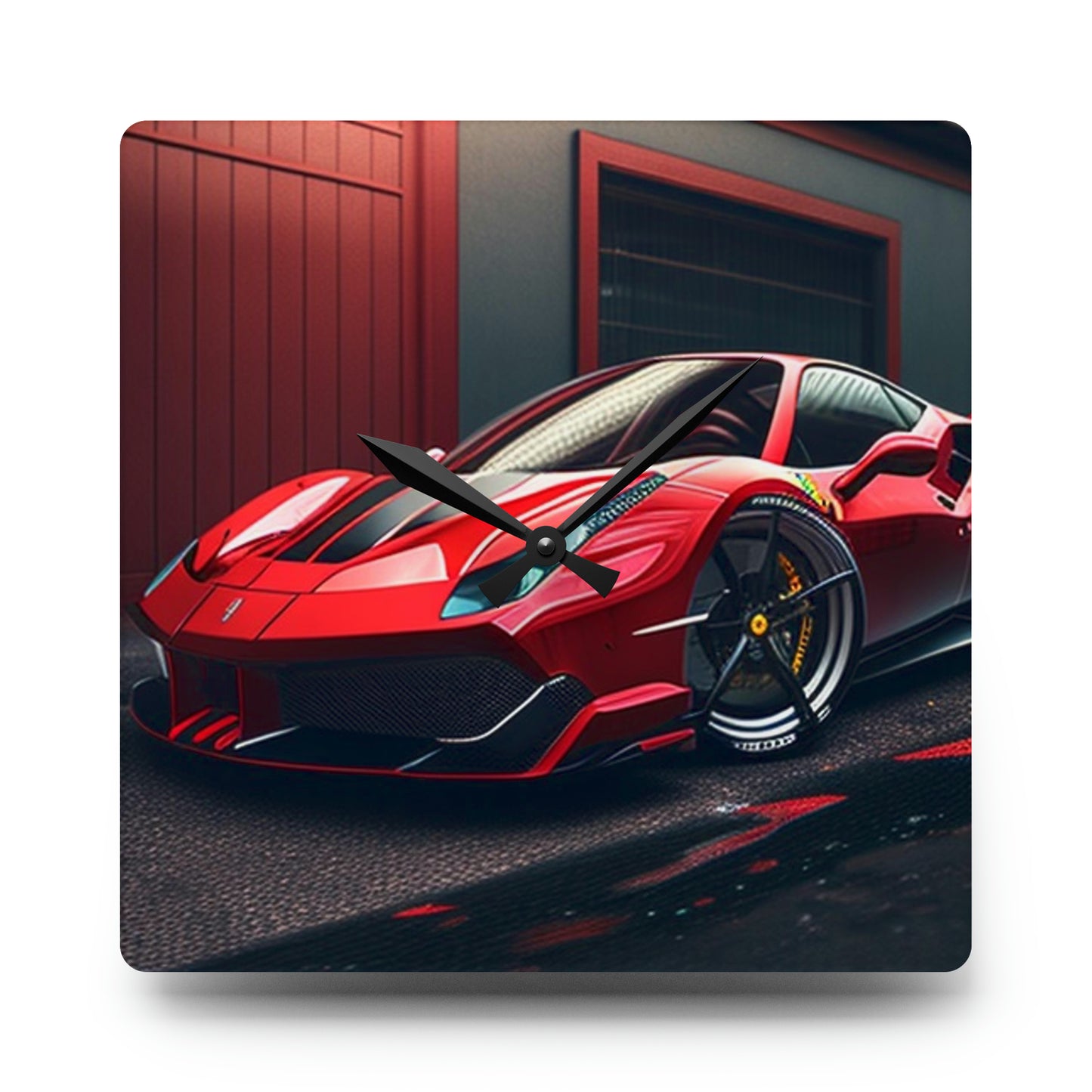 Acrylic Wall Clock Ferrari Hyper 1