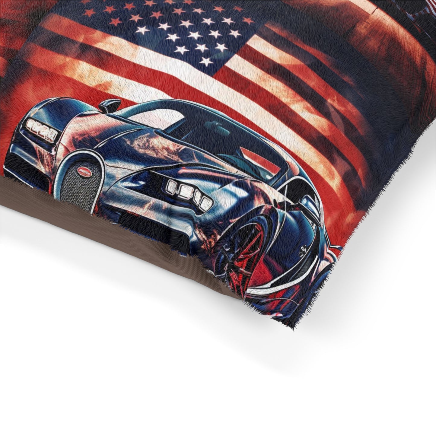 Pet Bed Abstract American Flag Background Bugatti 5
