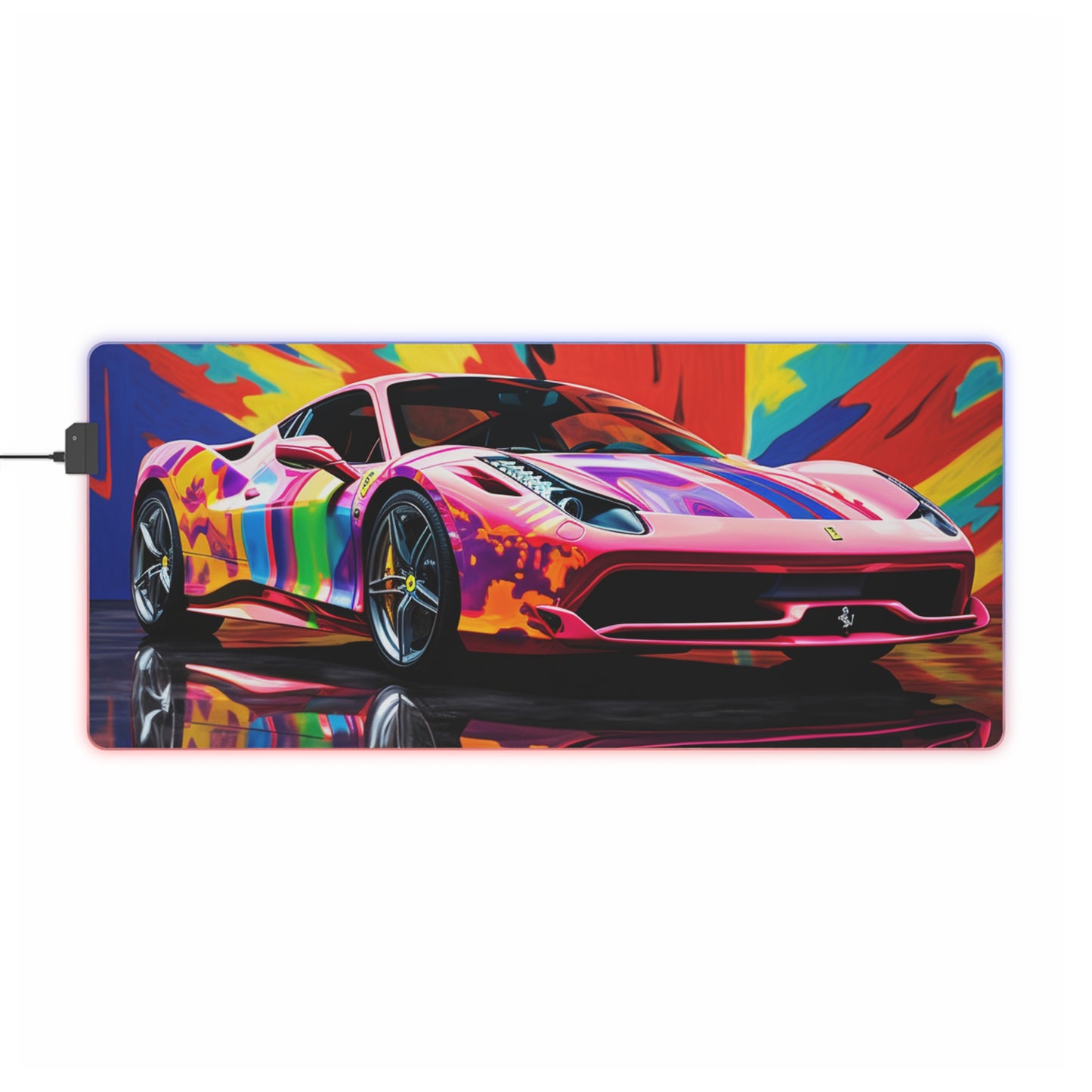 LED Gaming Mouse Pad Hyper Colorfull Ferrari 3