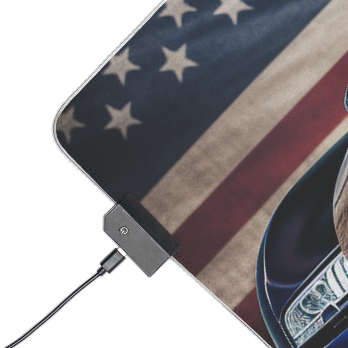 LED Gaming Mouse Pad Bugatti American Flag 4