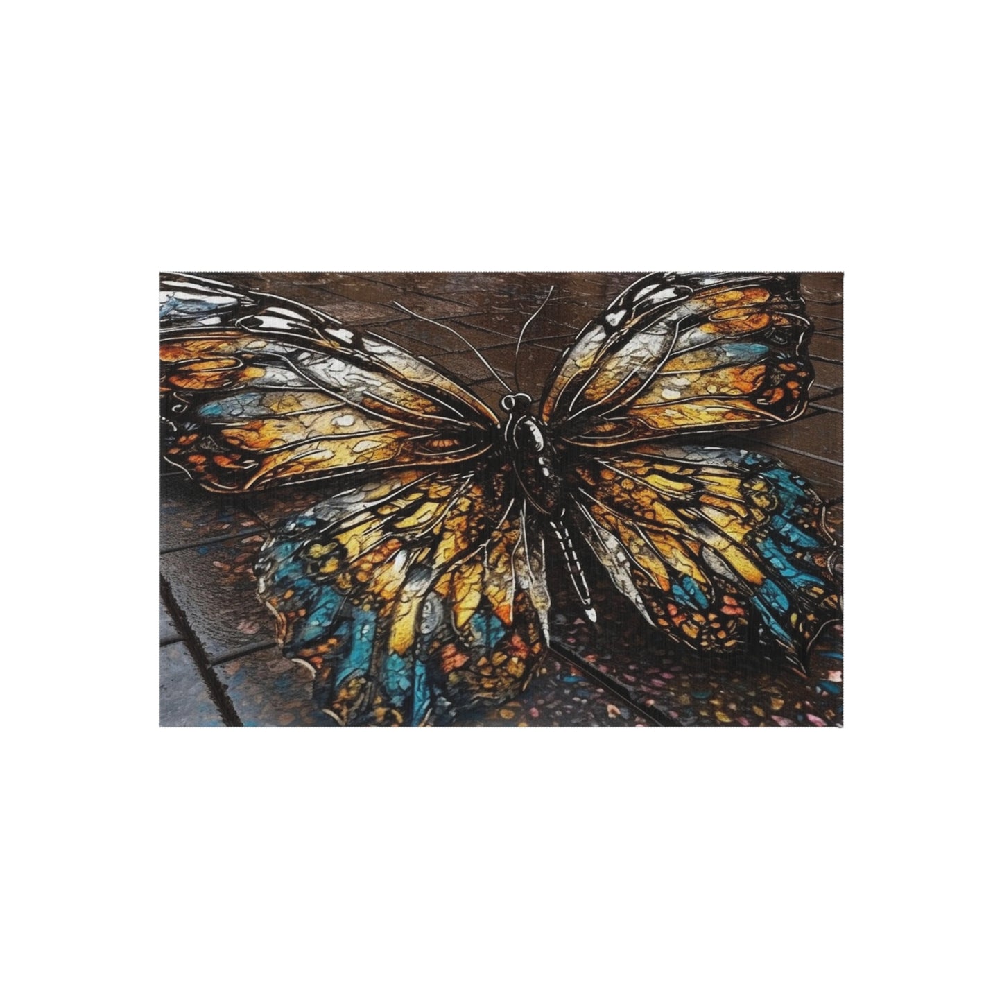 Outdoor Rug  Water Butterfly Street 1