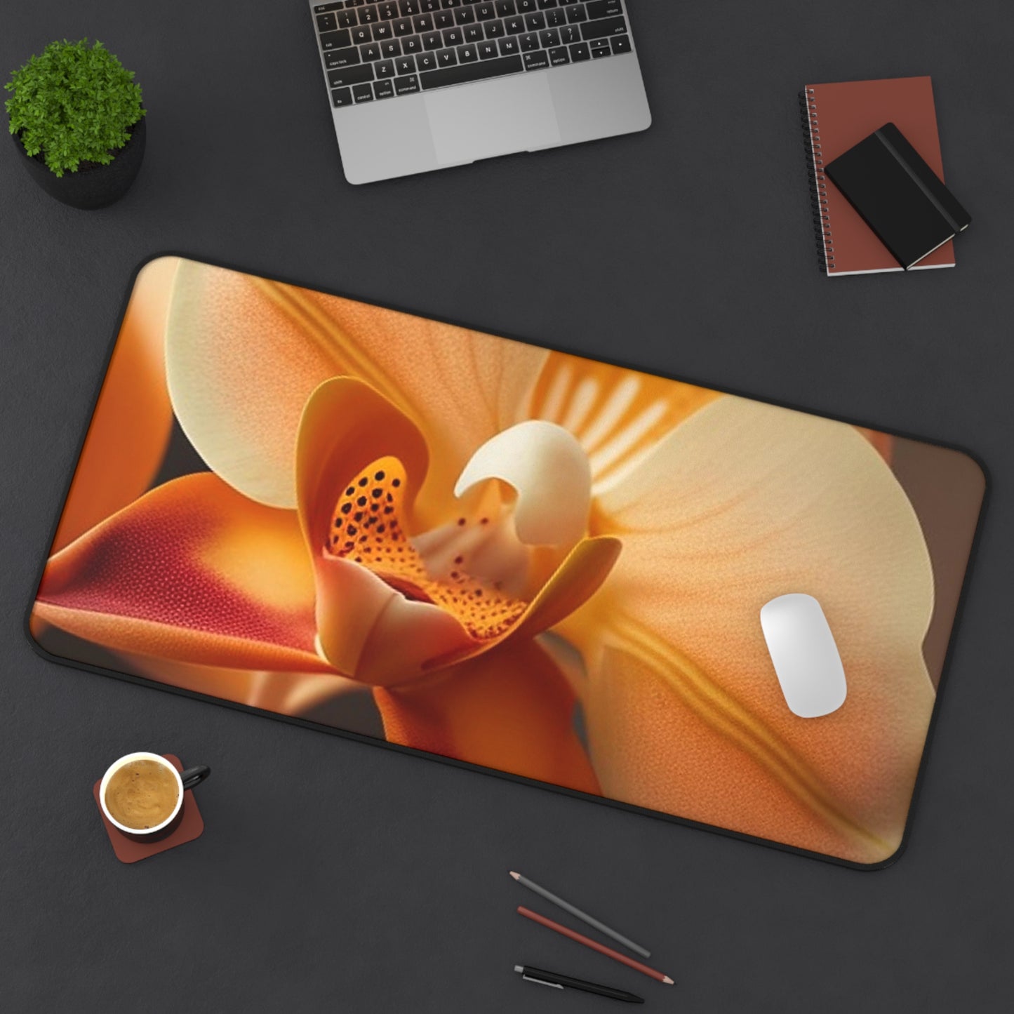 Desk Mat Orange Orchid 3