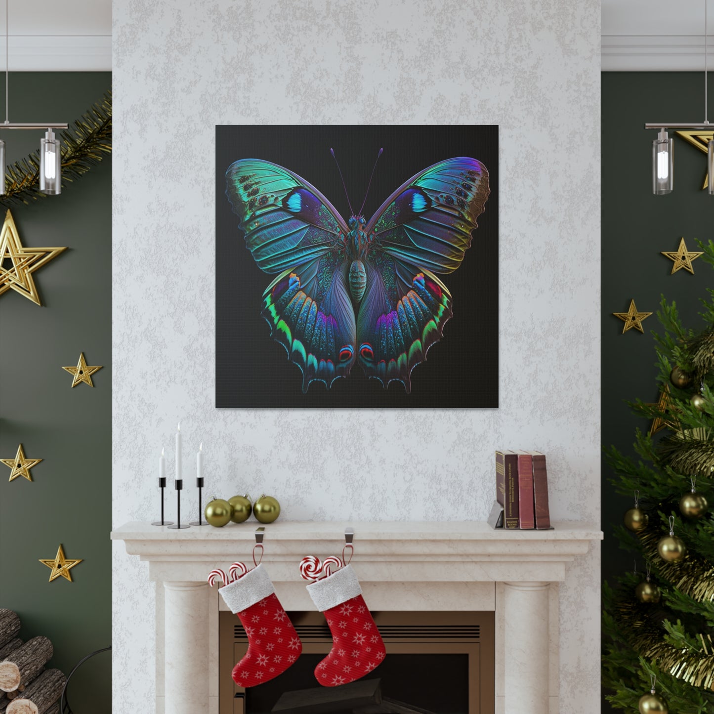 Canvas Gallery Wraps Hue Neon Butterfly 4