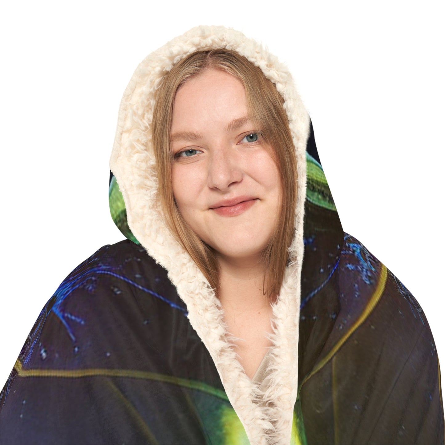 Snuggle Hooded Blanket Neon Hue Butterfly 1