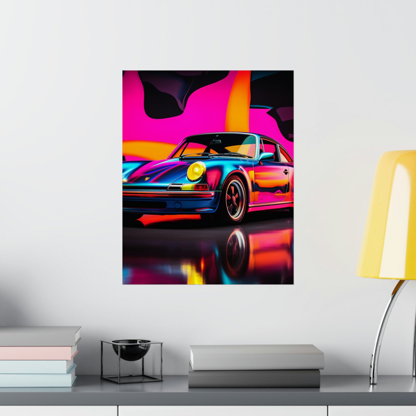 Premium Matte Vertical Posters Macro Porsche 2