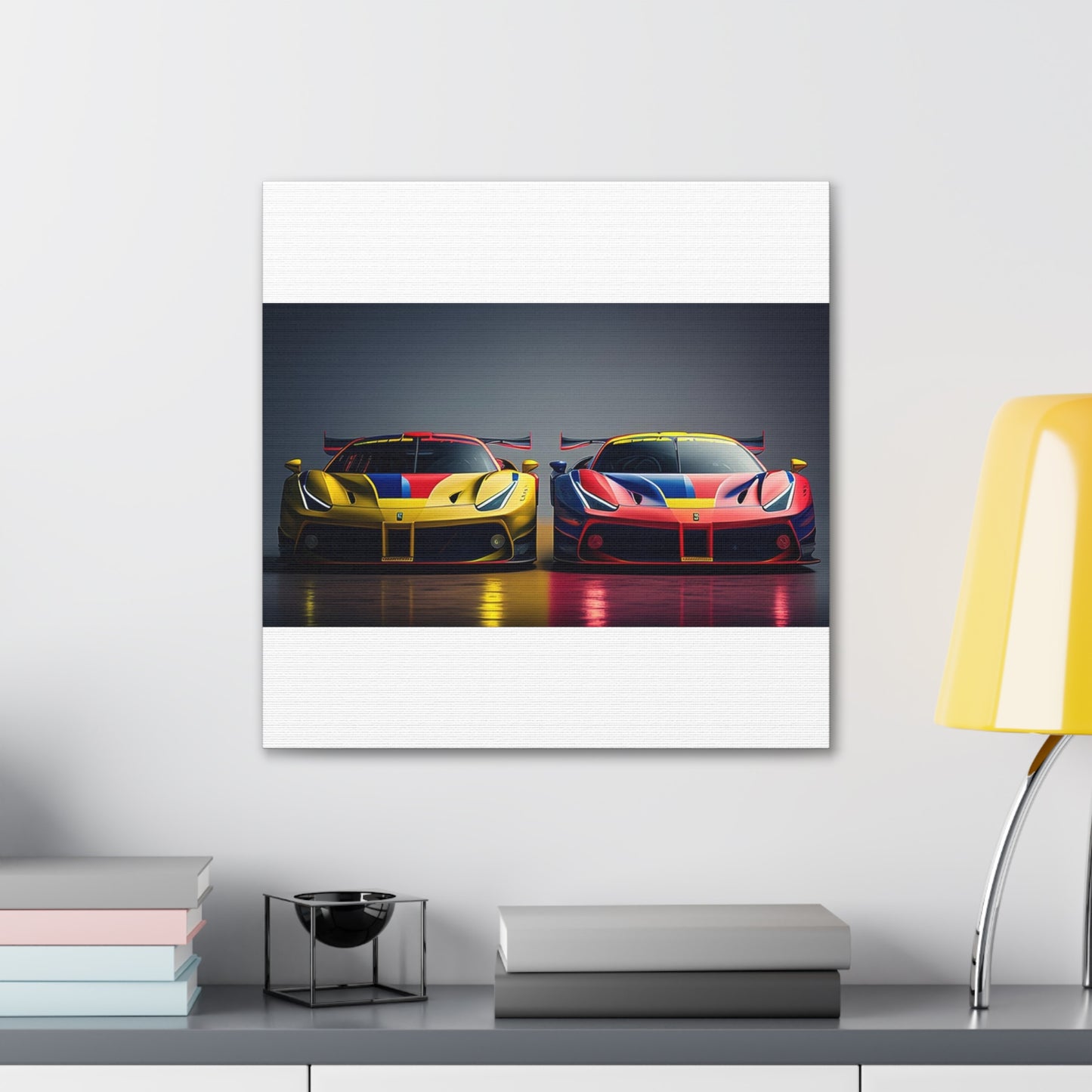 Canvas Gallery Wraps Ferrari Red Blue 1