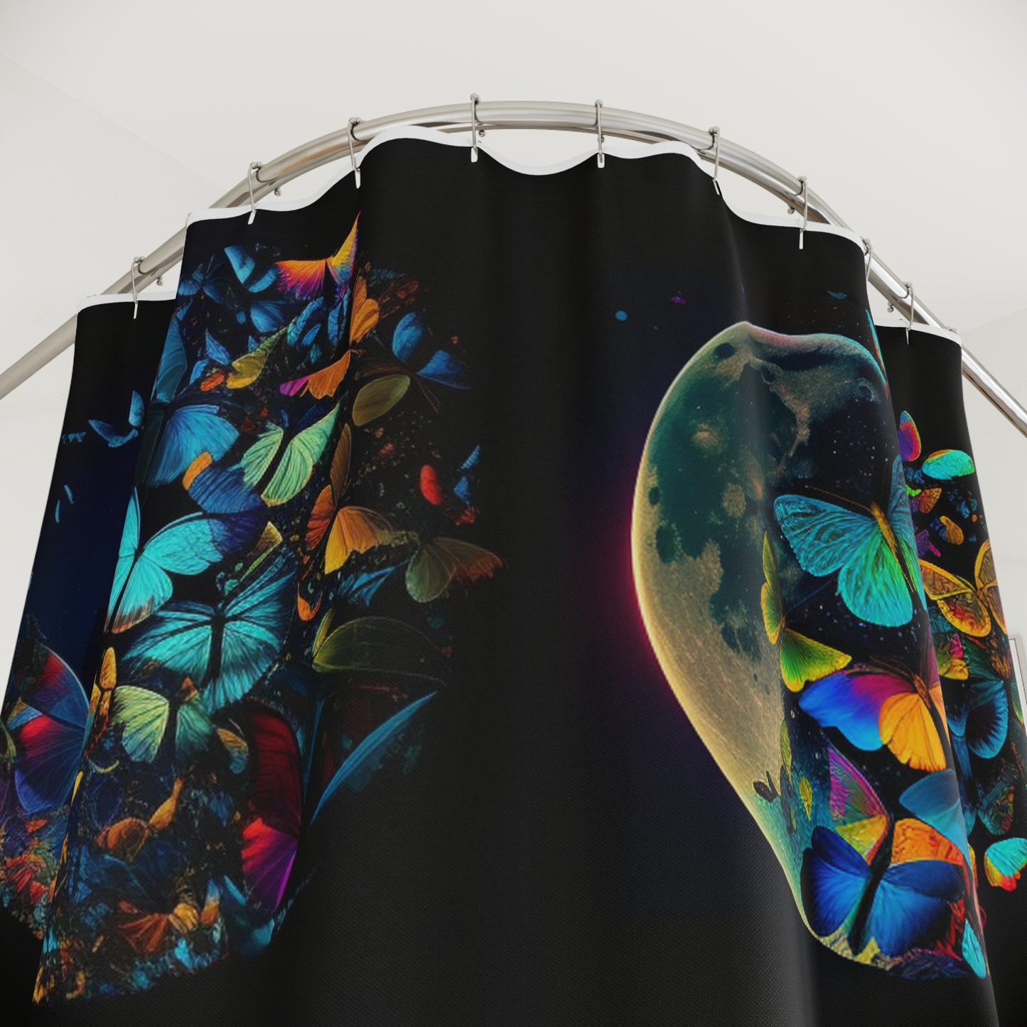 Polyester Shower Curtain Moon Butterfly 5