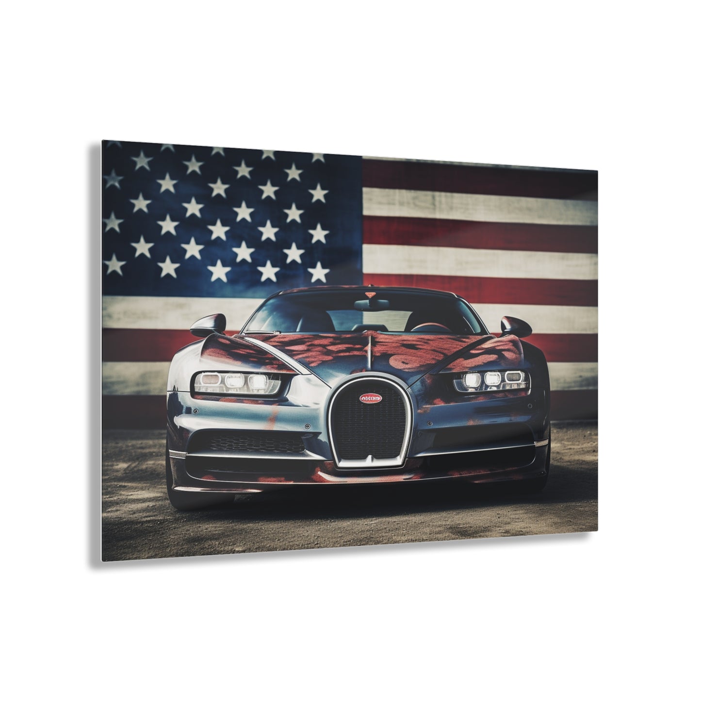 Acrylic Prints Bugatti Flag 3