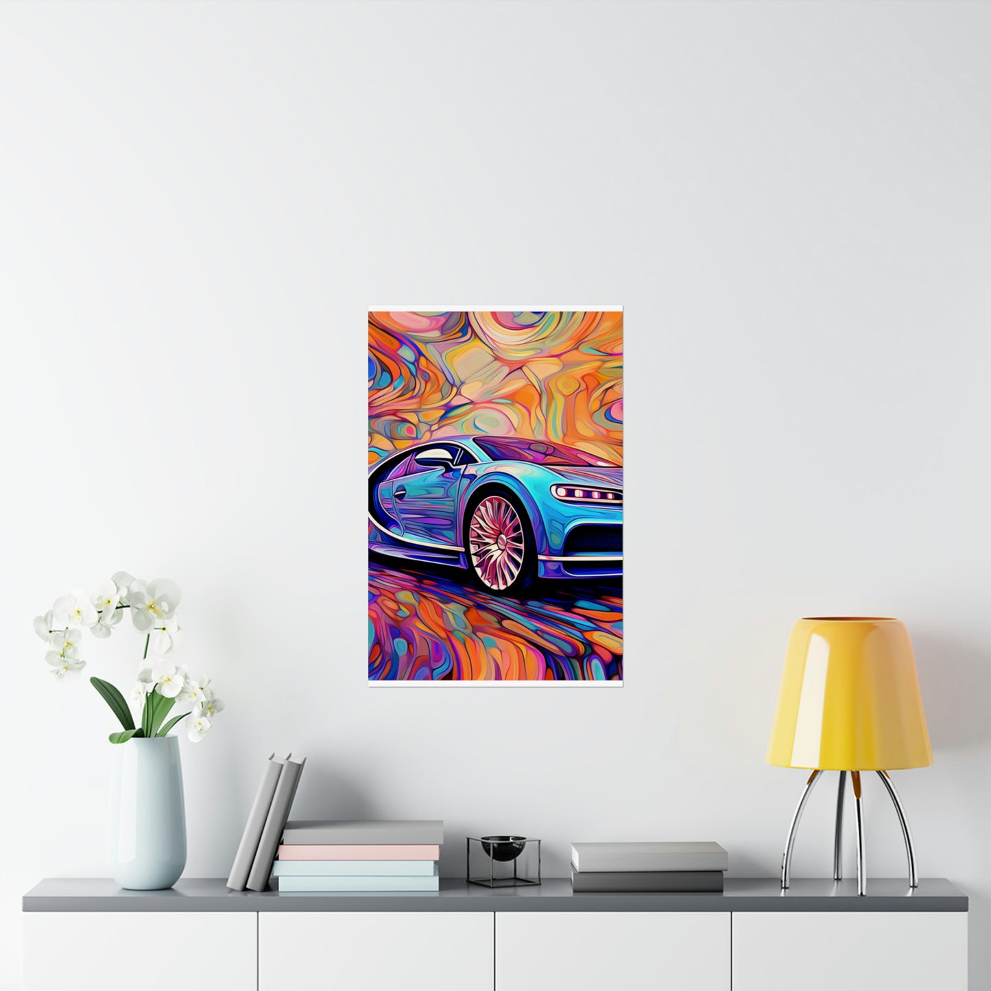 Premium Matte Vertical Posters Bugatti Abstract Concept 3