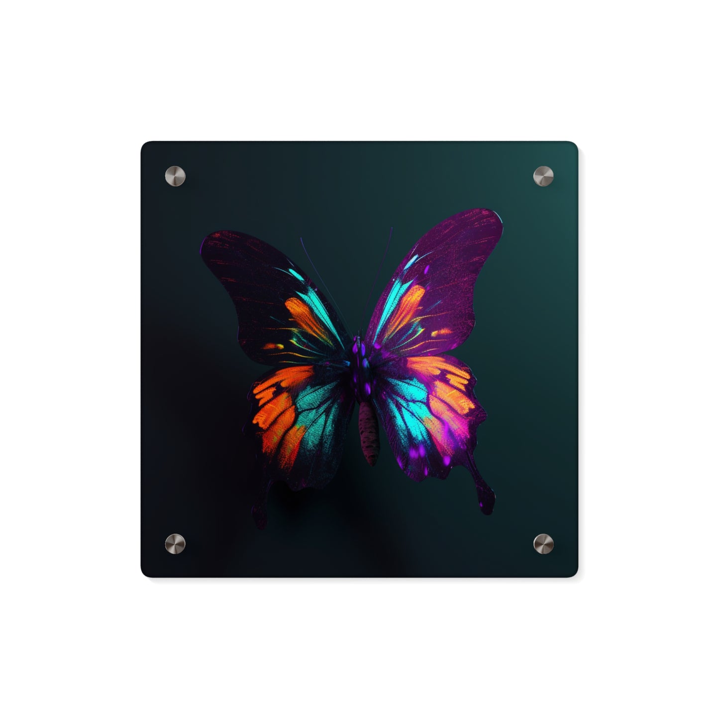 Acrylic Wall Art Panels Hyper Colorful Butterfly Purple 4