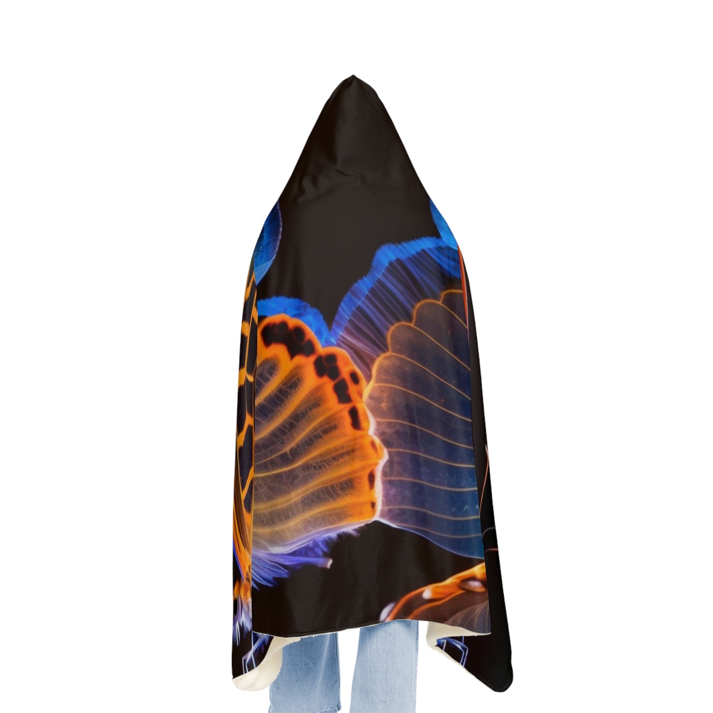 Snuggle Hooded Blanket Neon Glo Butterfly 2