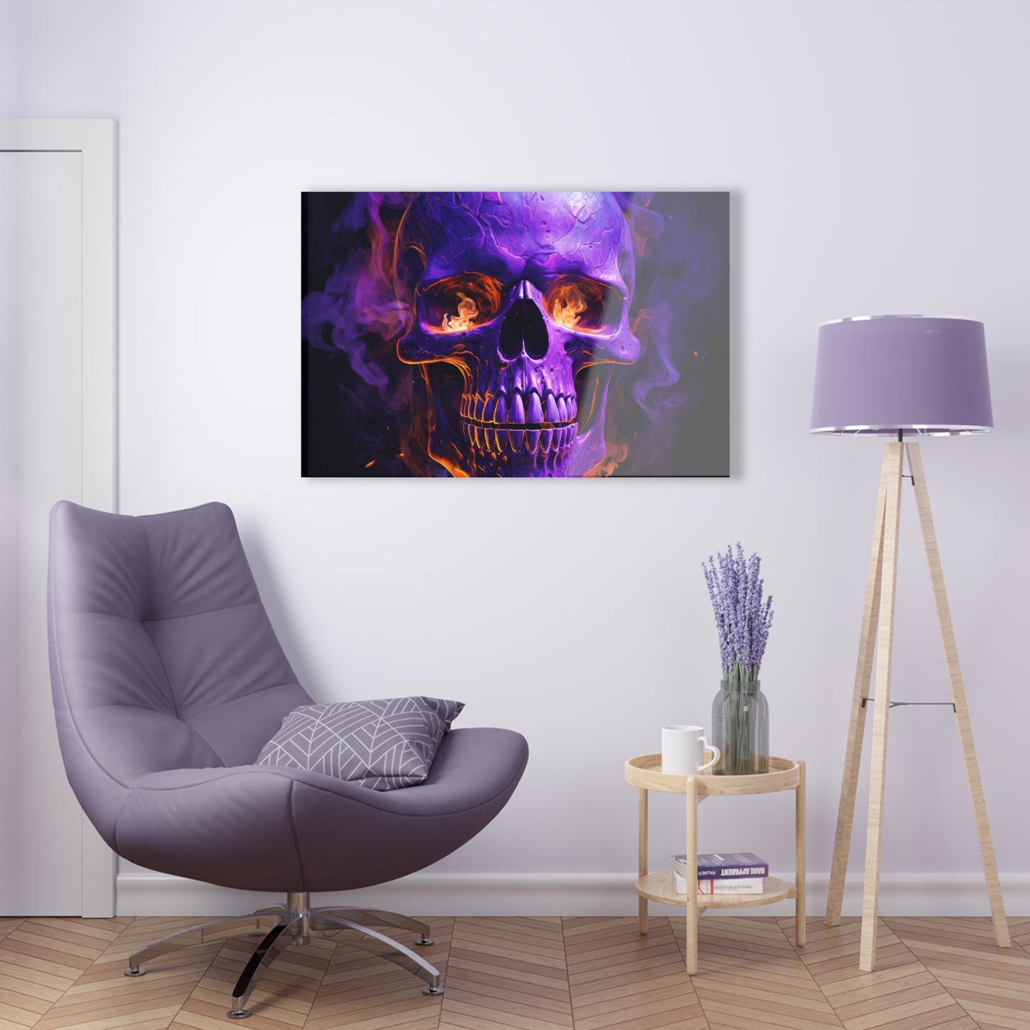 Acrylic Prints Skull Flames 1