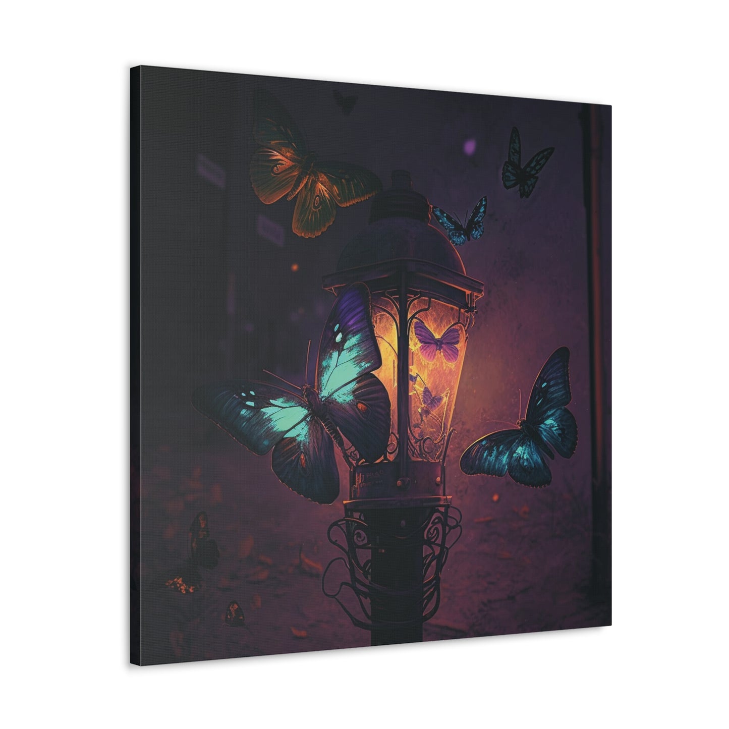 Canvas Gallery Wraps Street Light Butterfly 4