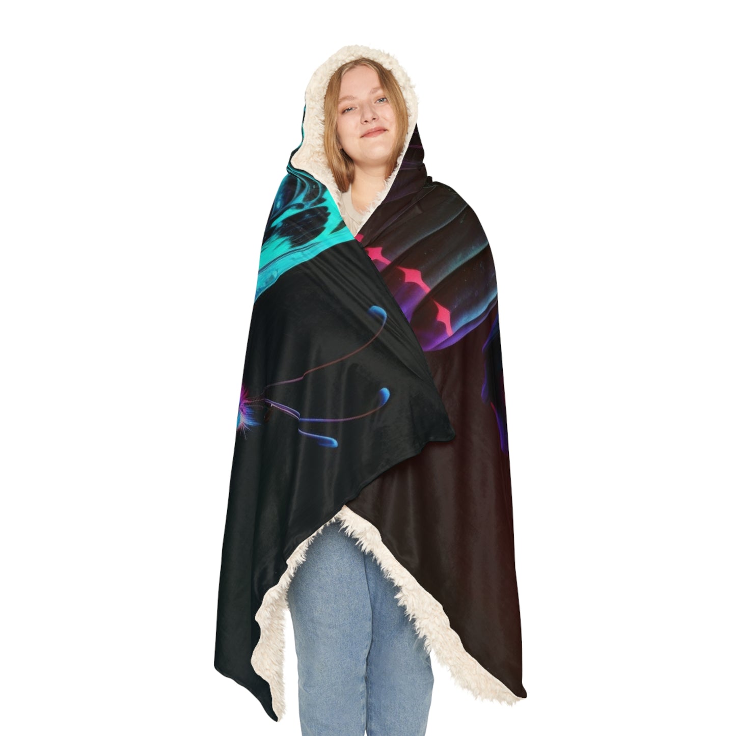 Snuggle Hooded Blanket Raw Hyper Color Butterfly 1