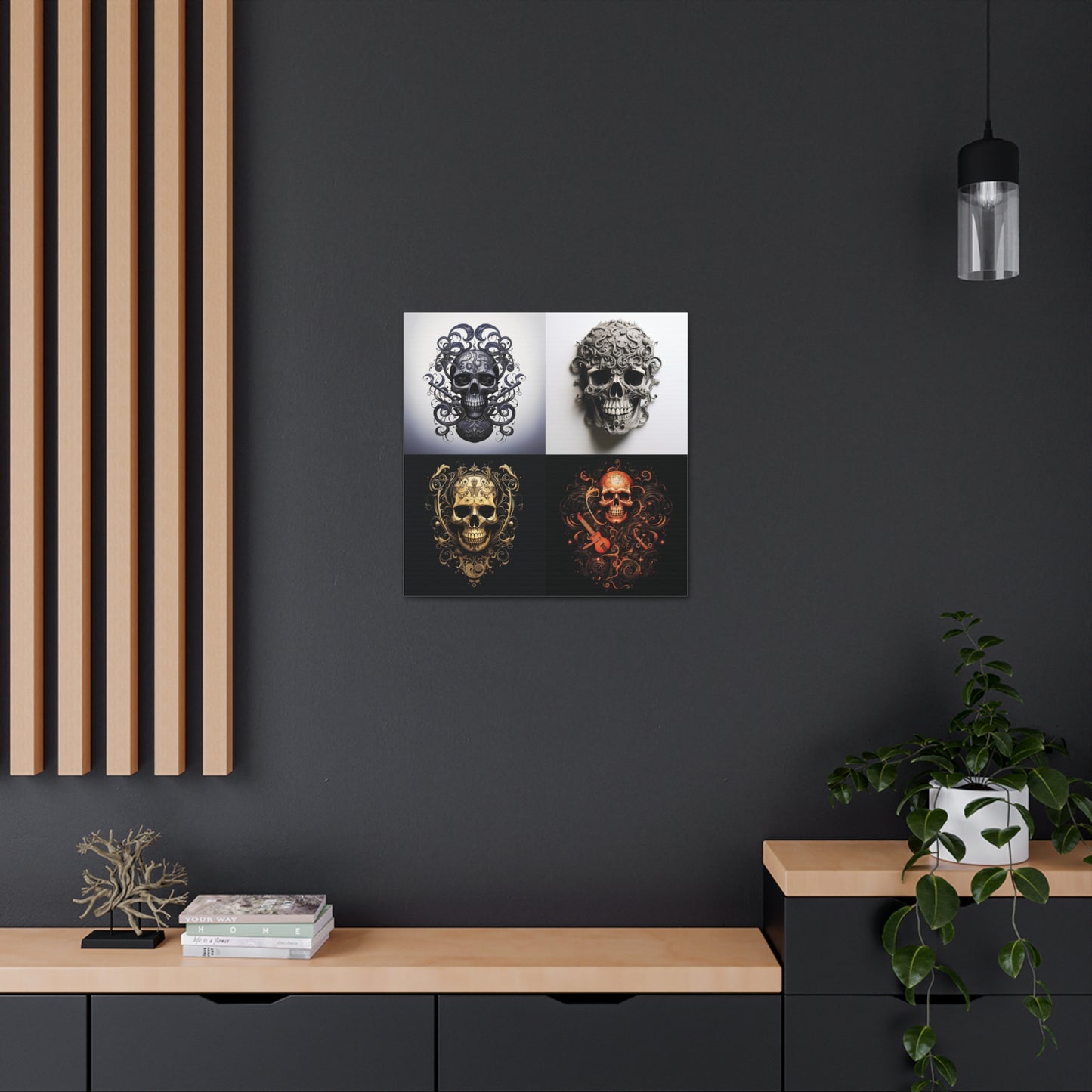 Canvas Gallery Wraps Skull Treble Clef 5