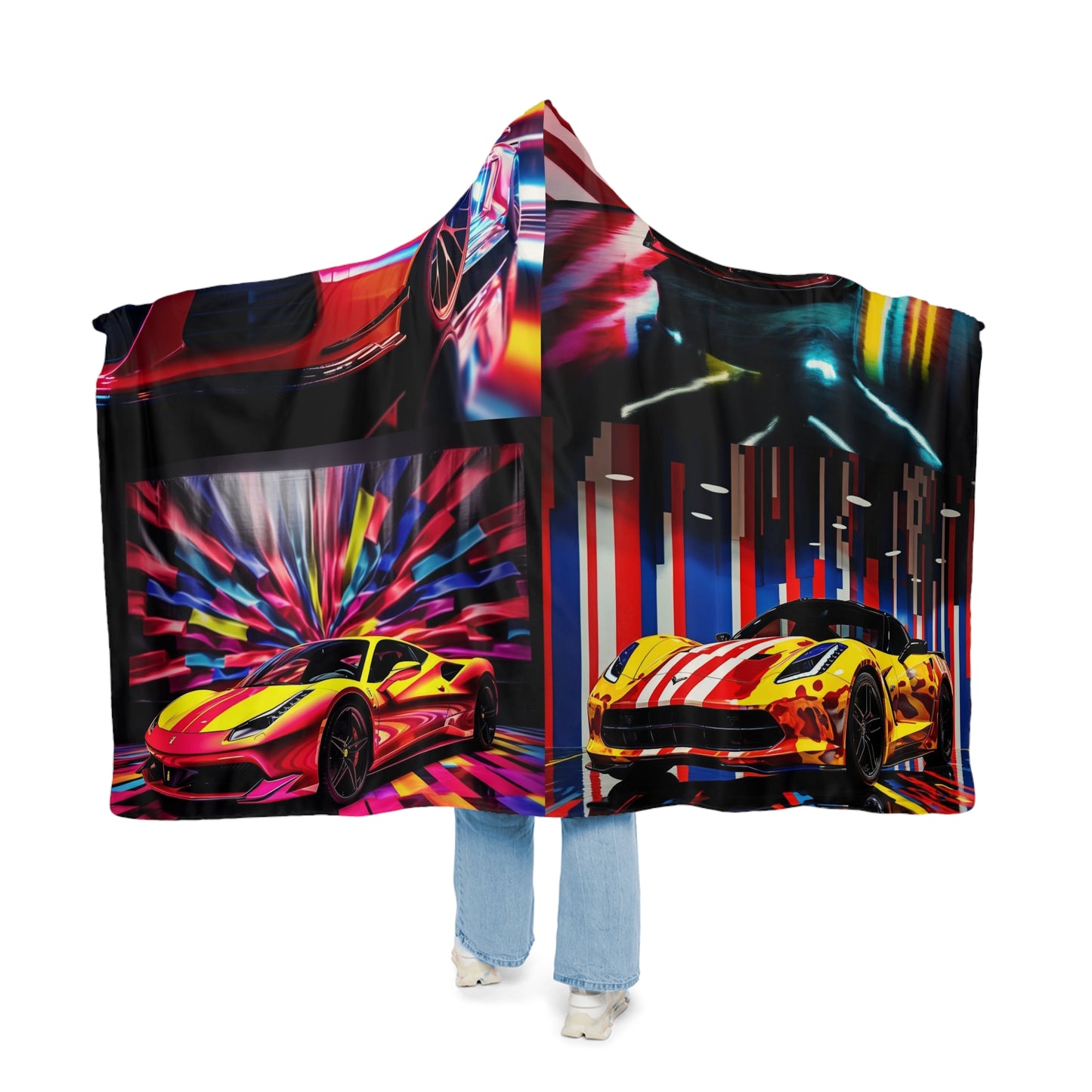 Snuggle Hooded Blanket Macro Flag Ferrari 5