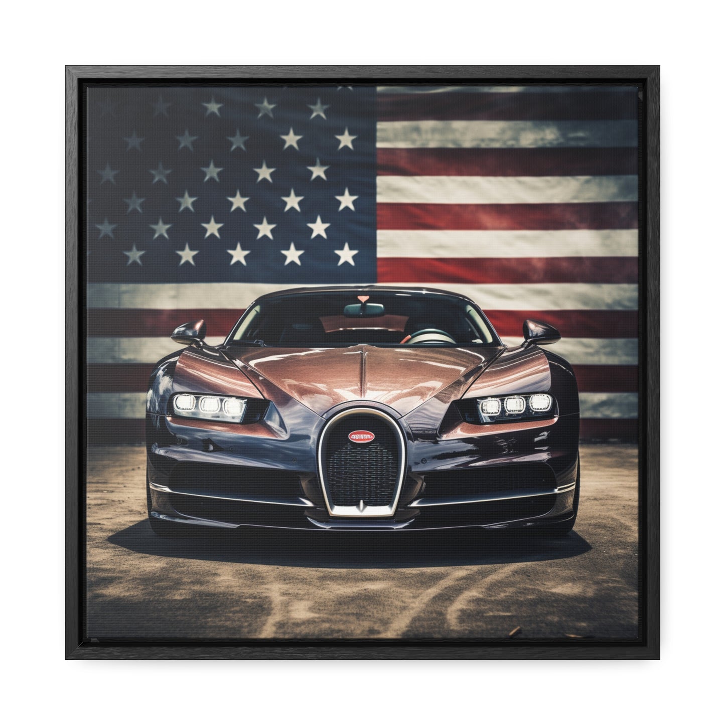 Gallery Canvas Wraps, Square Frame Bugatti Flag 4