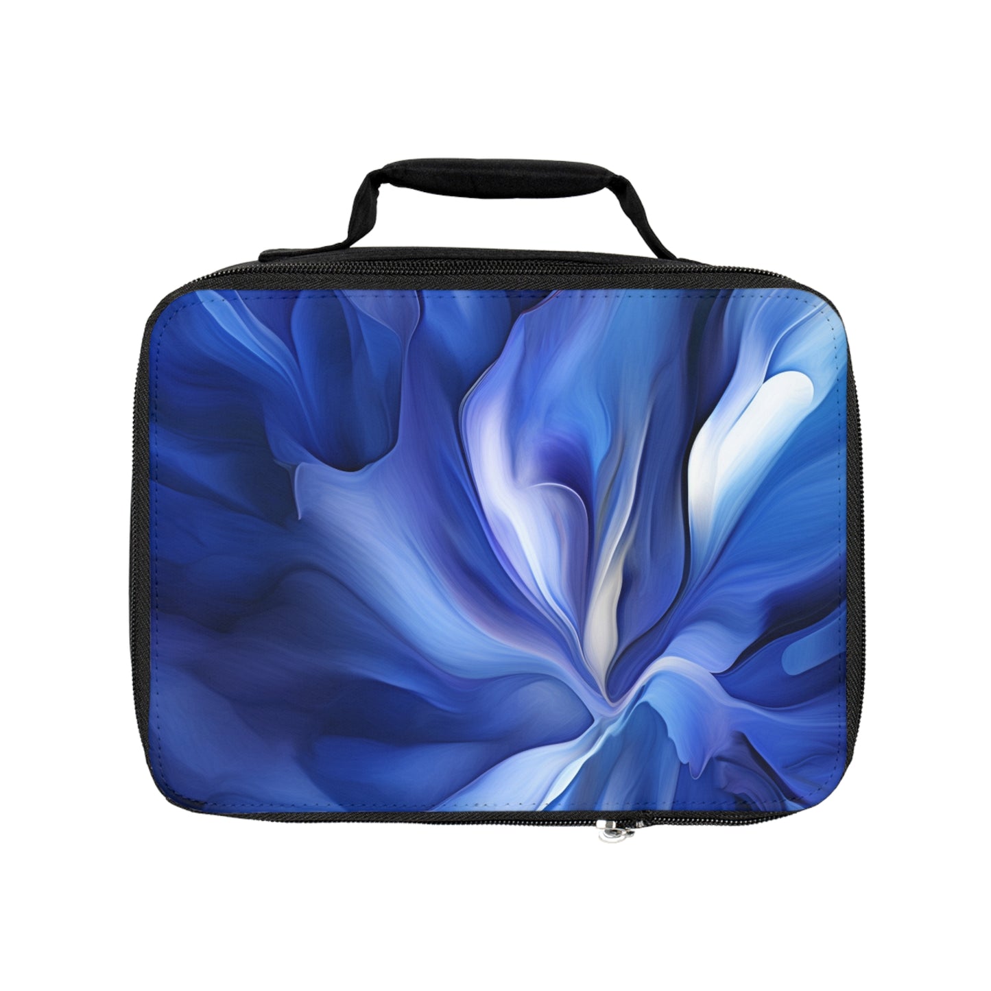 Lunch Bag Abstract Blue Tulip 3