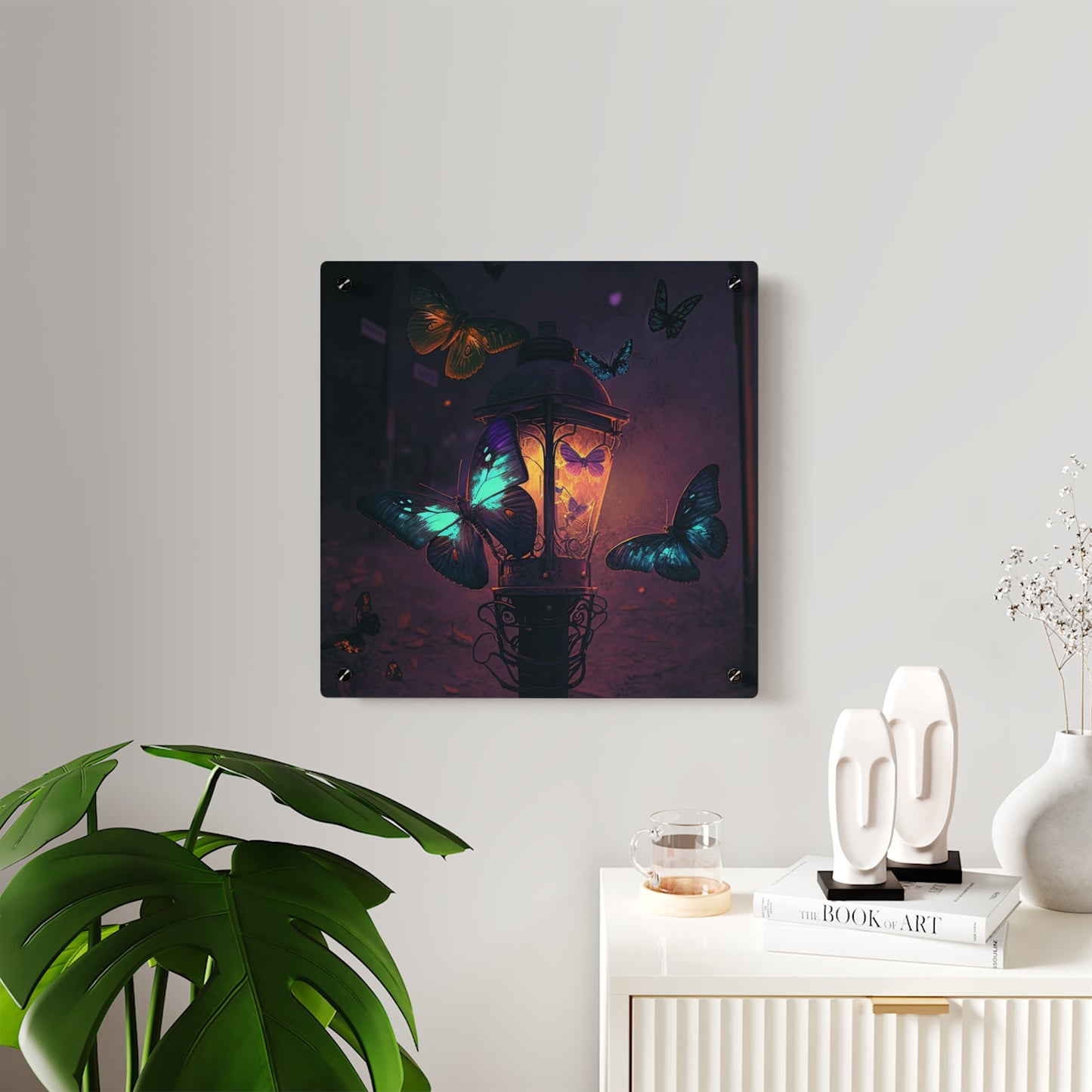 Acrylic Wall Art Panels Street Light Butterfly 4