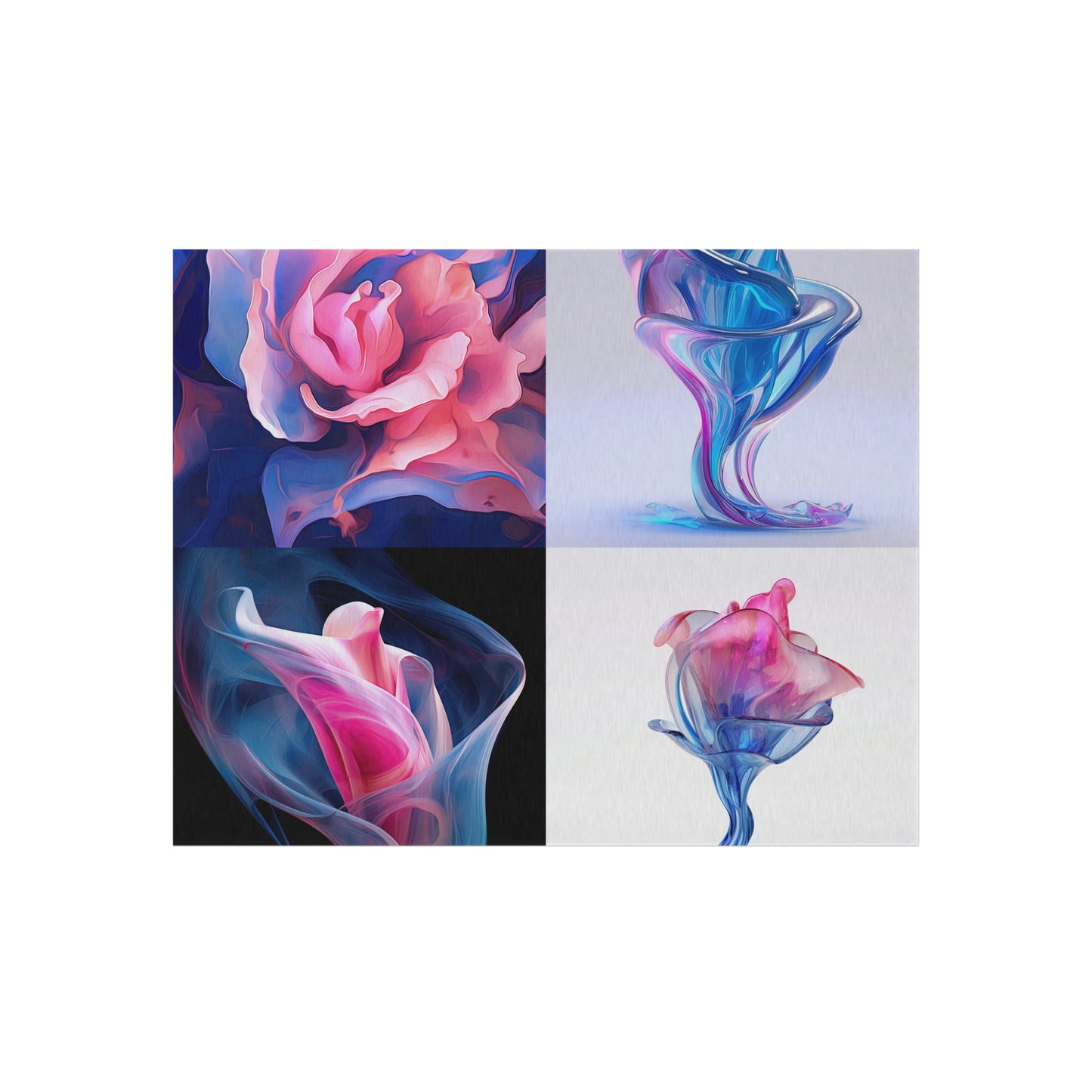 Outdoor Rug  Pink & Blue Tulip Rose 5