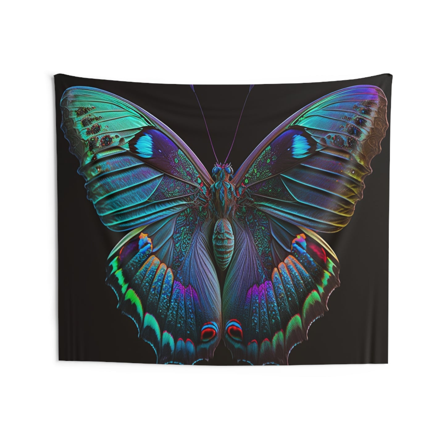 Indoor Wall Tapestries Hue Neon Butterfly 4