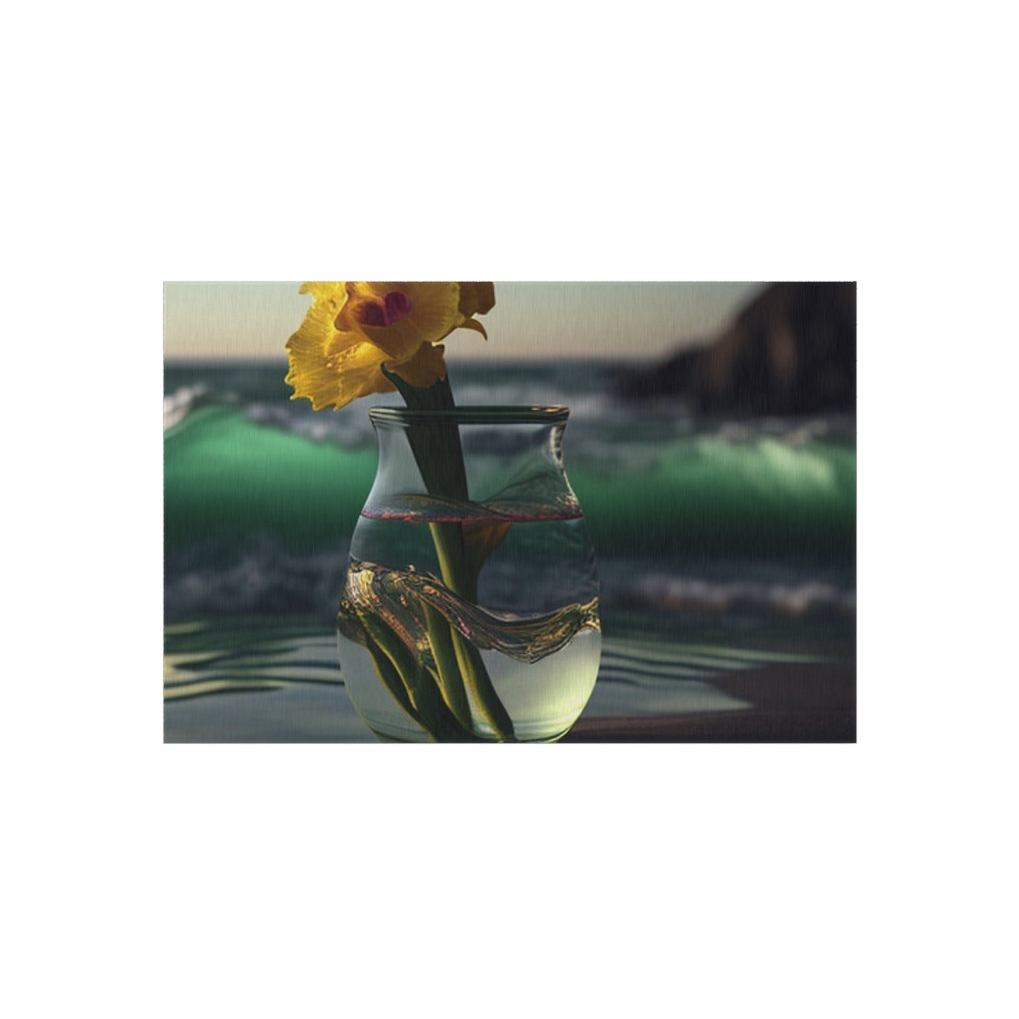 Outdoor Rug  Yellow Gladiolus glass 1