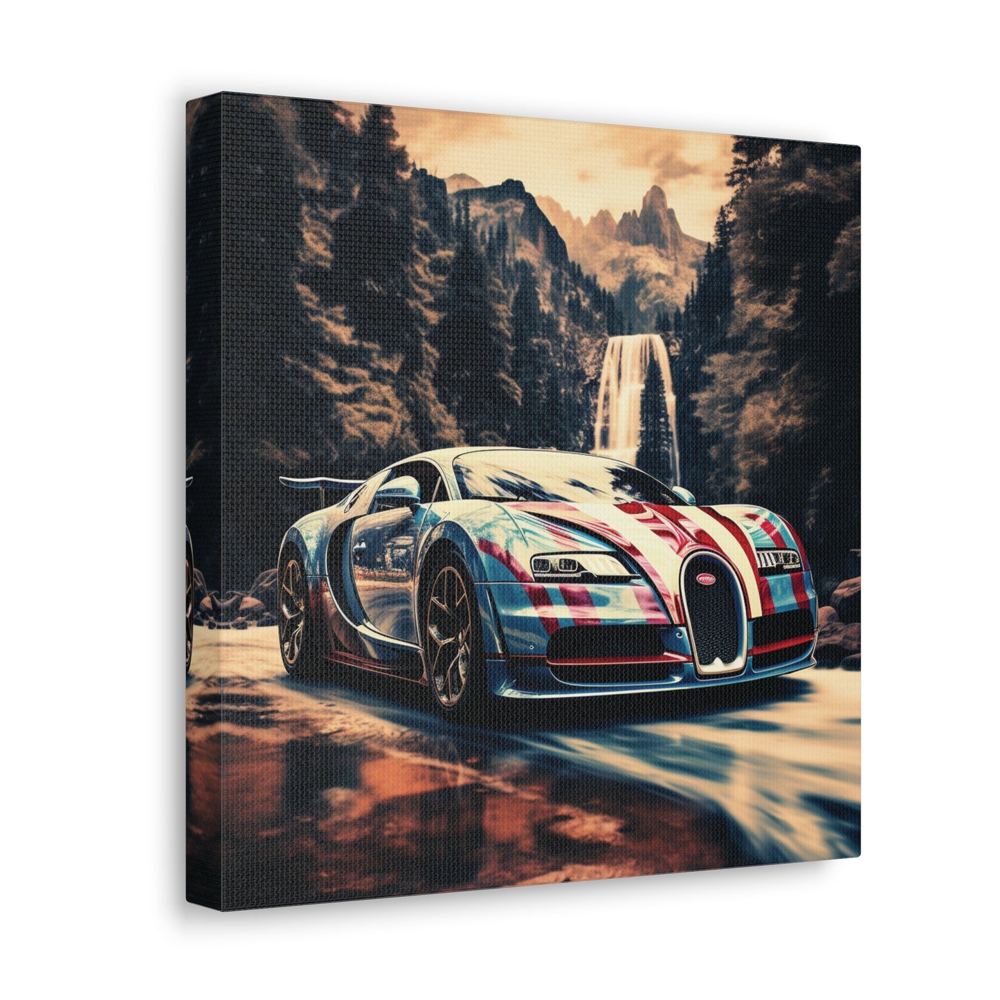 Canvas Gallery Wraps Bugatti Waterfall 1