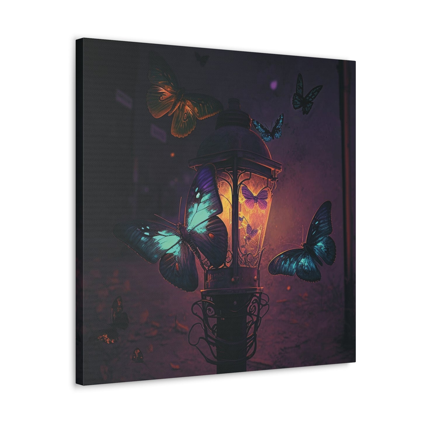 Canvas Gallery Wraps Street Light Butterfly 4