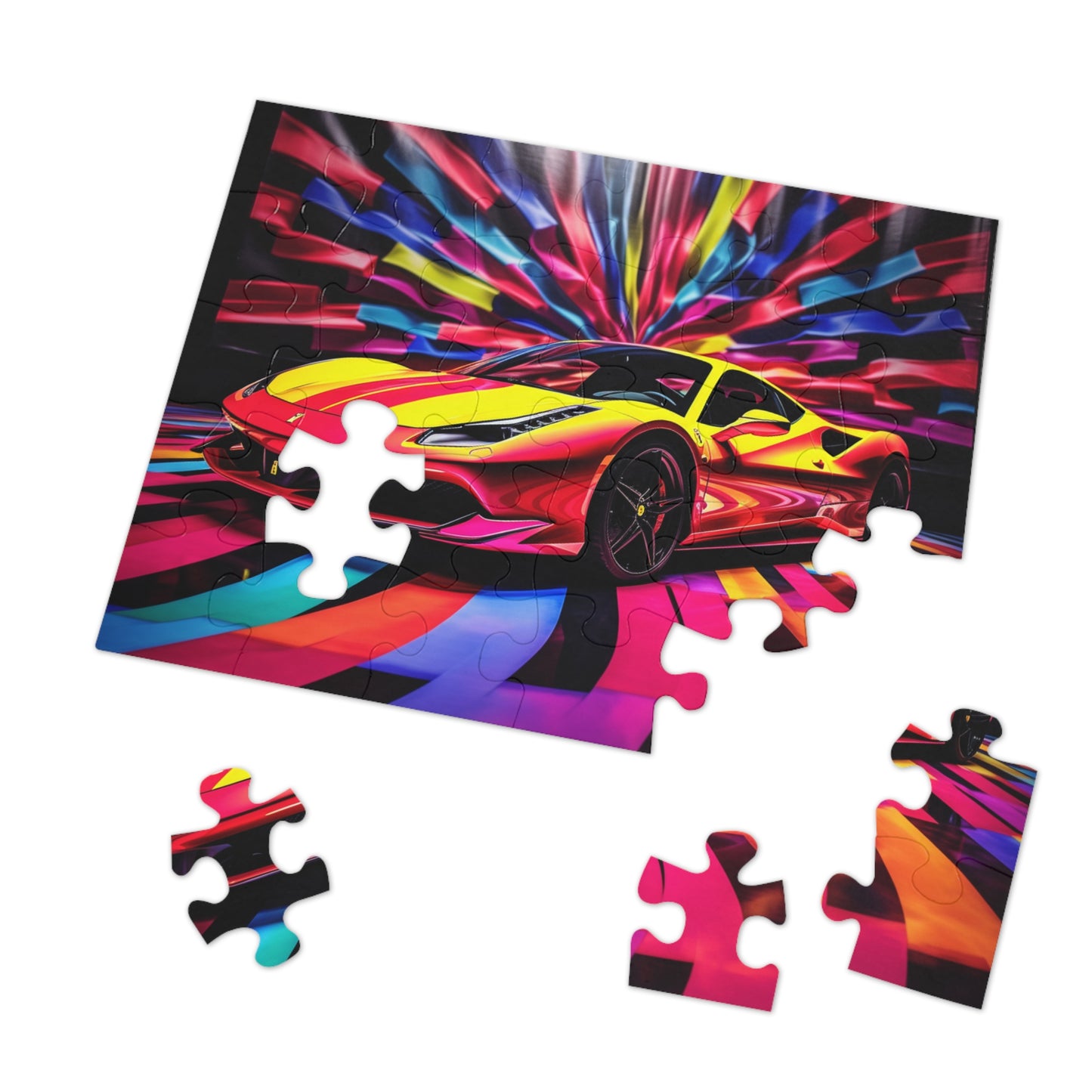 Jigsaw Puzzle (30, 110, 252, 500,1000-Piece) Macro Flag Ferrari 3