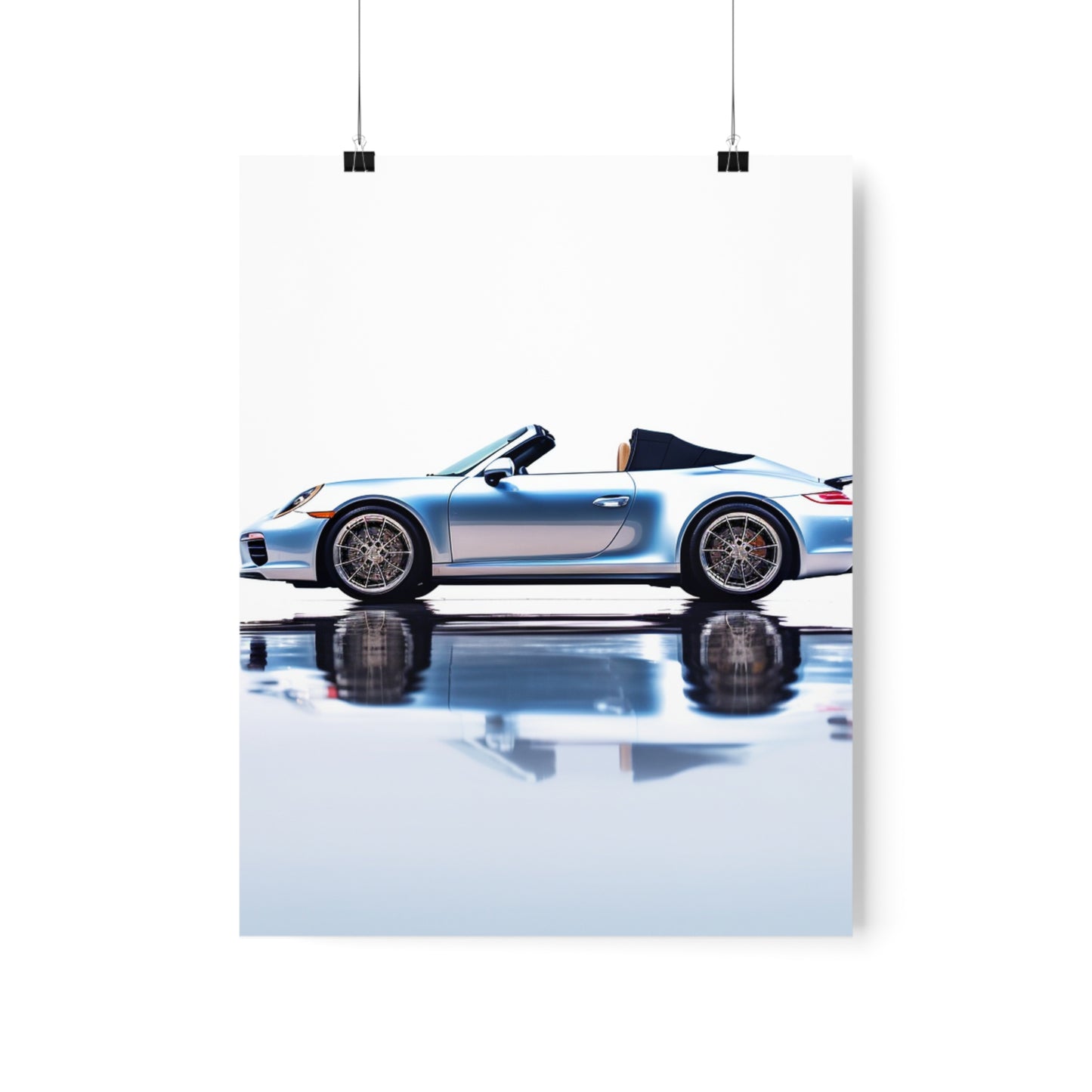 Premium Matte Vertical Posters 911 Speedster on water 1