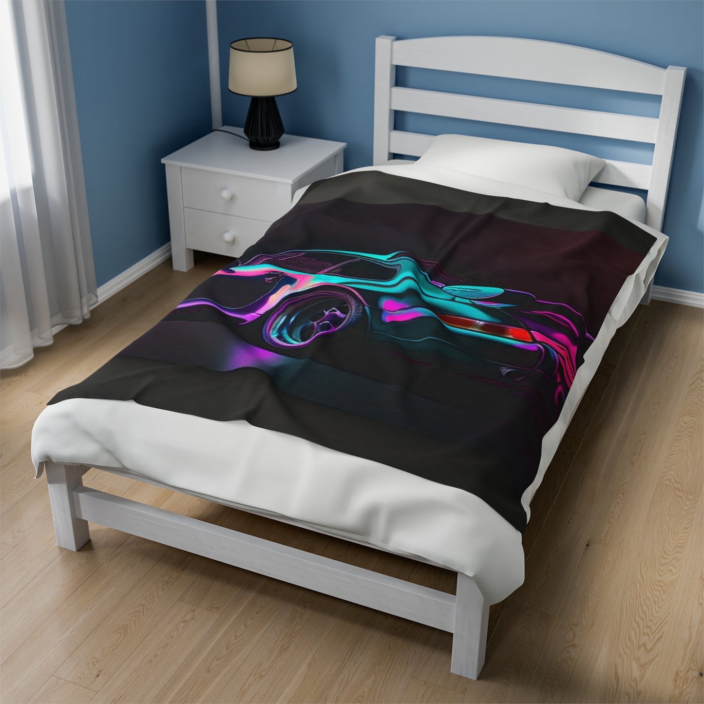 Velveteen Plush Blanket Porsche Purple 1