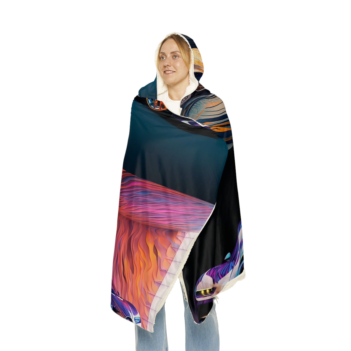 Snuggle Hooded Blanket Bugatti Abstract Flair 5