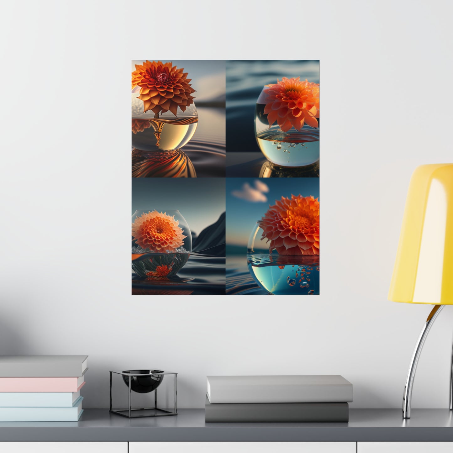 Premium Matte Vertical Posters Dahlia Orange 5