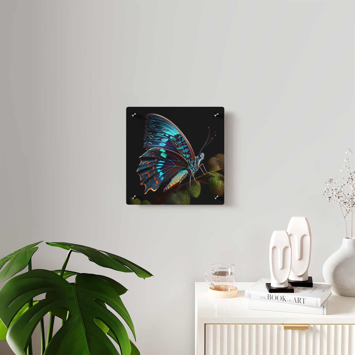 Acrylic Wall Art Panels Hue Neon Butterfly 2