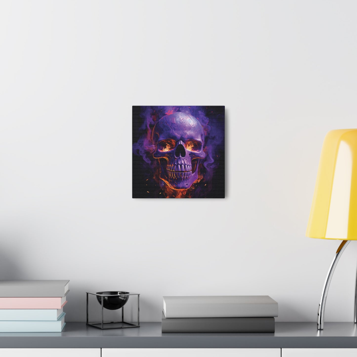 Canvas Gallery Wraps Skull Flames 1