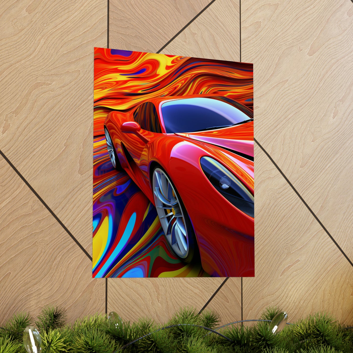 Premium Matte Vertical Posters Ferrari Water Fusion 4