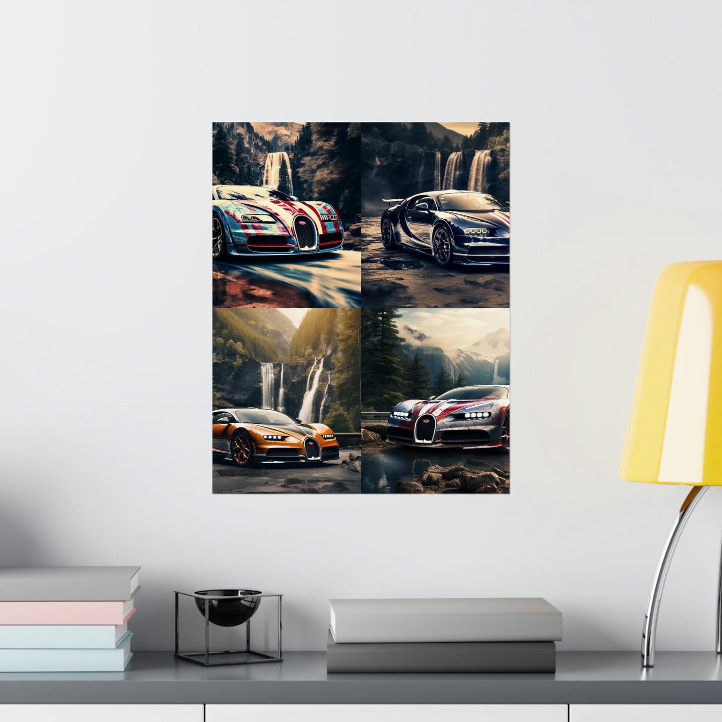 Premium Matte Vertical Posters Bugatti Waterfall 5