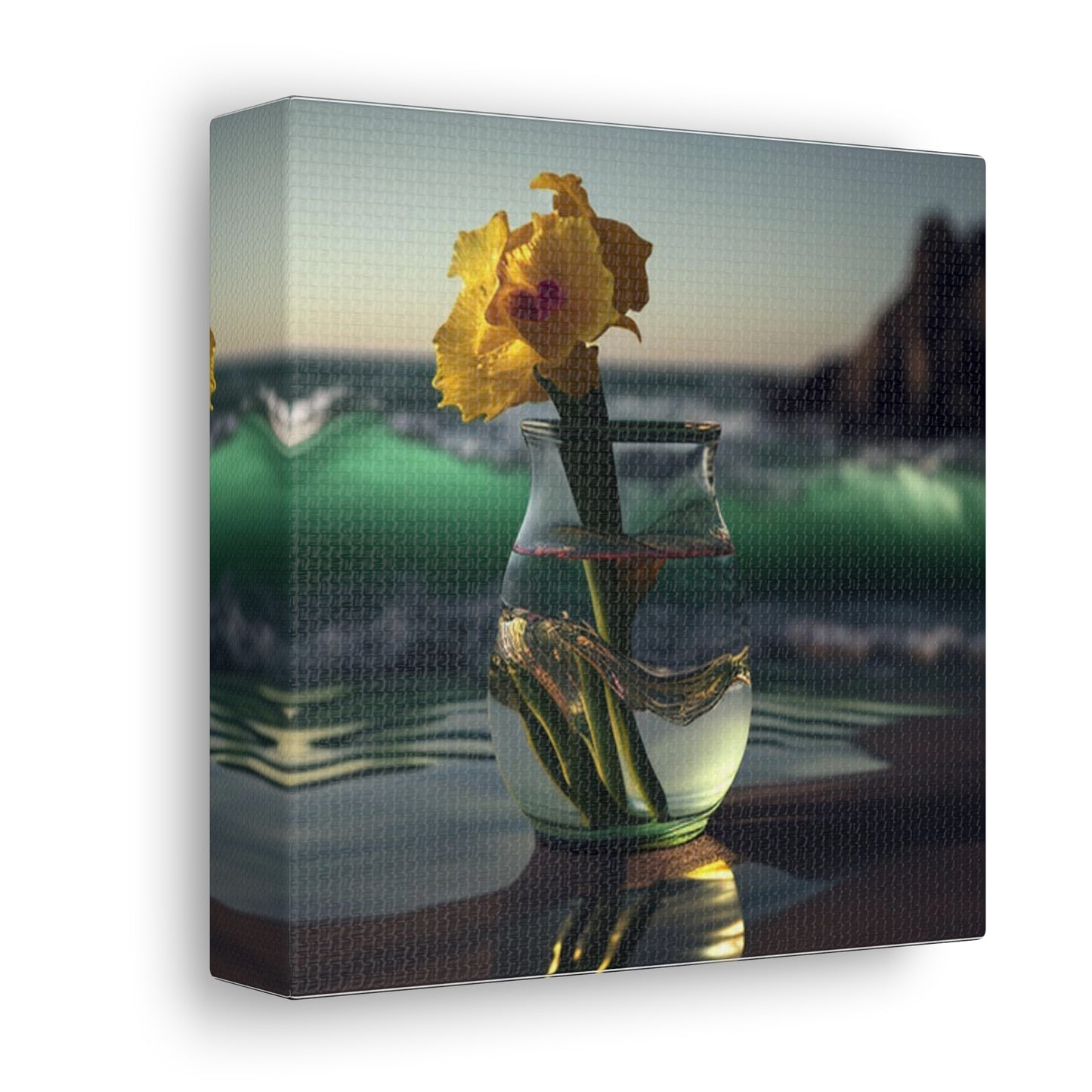 Canvas Gallery Wraps Yellow Gladiolus glass 1
