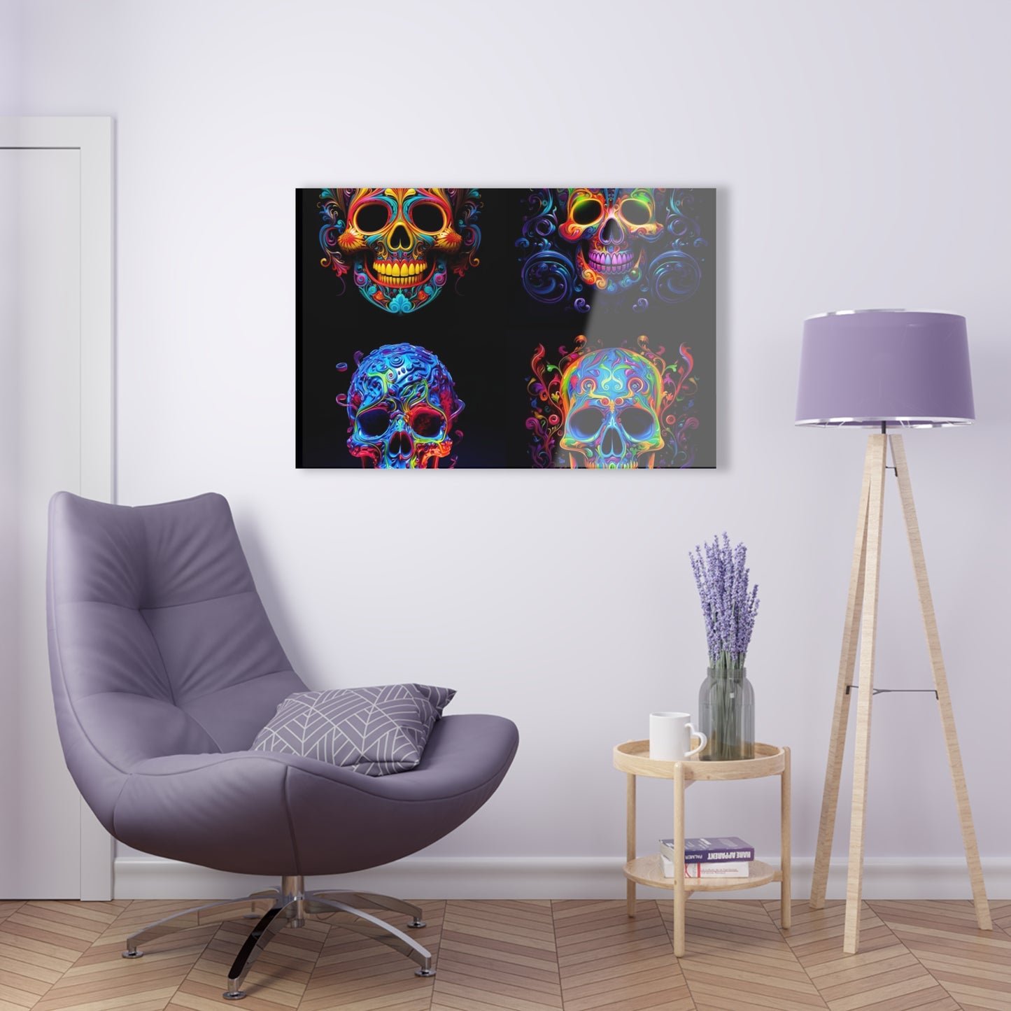 Acrylic Prints Macro Skull Color 5